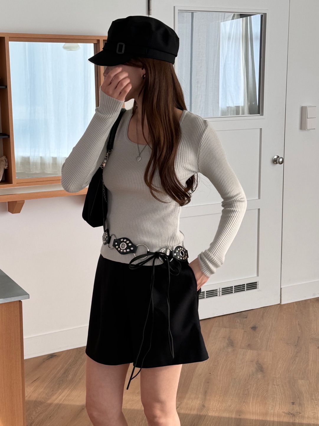 スクエアネックスリムリブニット | 詳細画像4