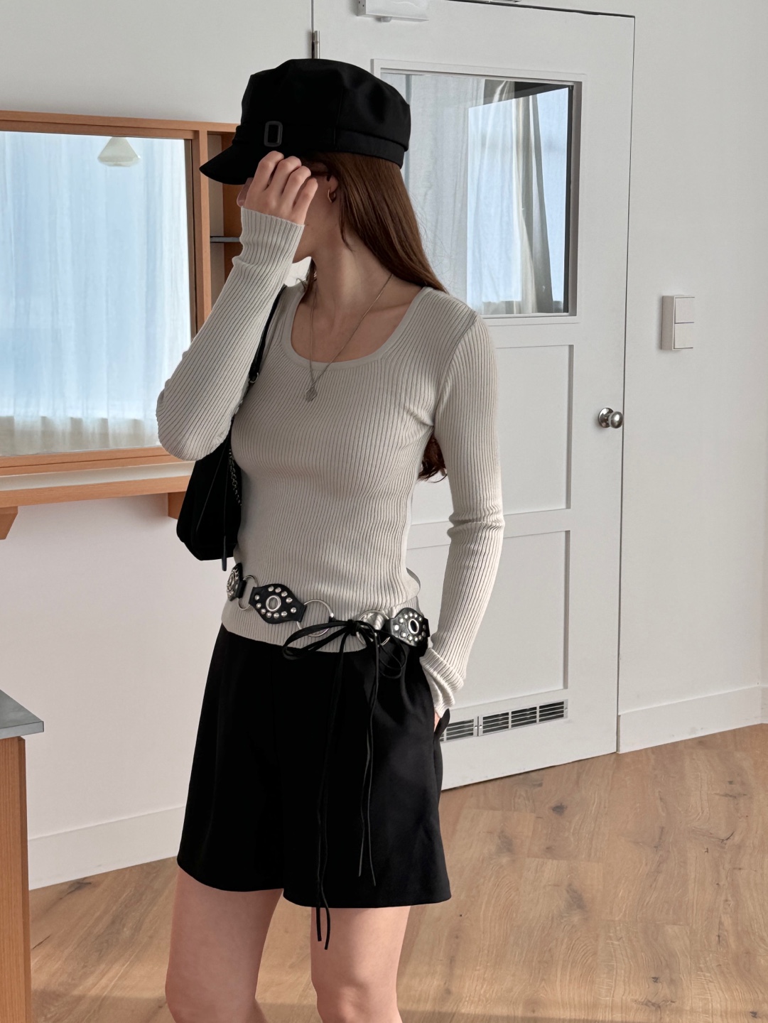 スクエアネックスリムリブニット | 詳細画像5