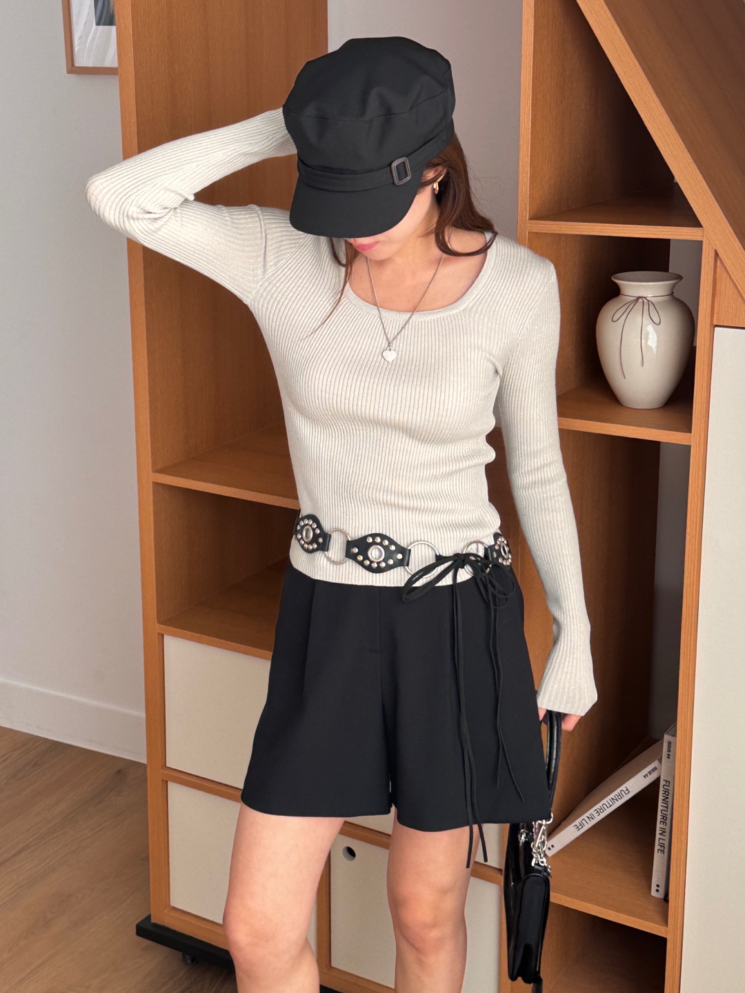 スクエアネックスリムリブニット | 詳細画像6