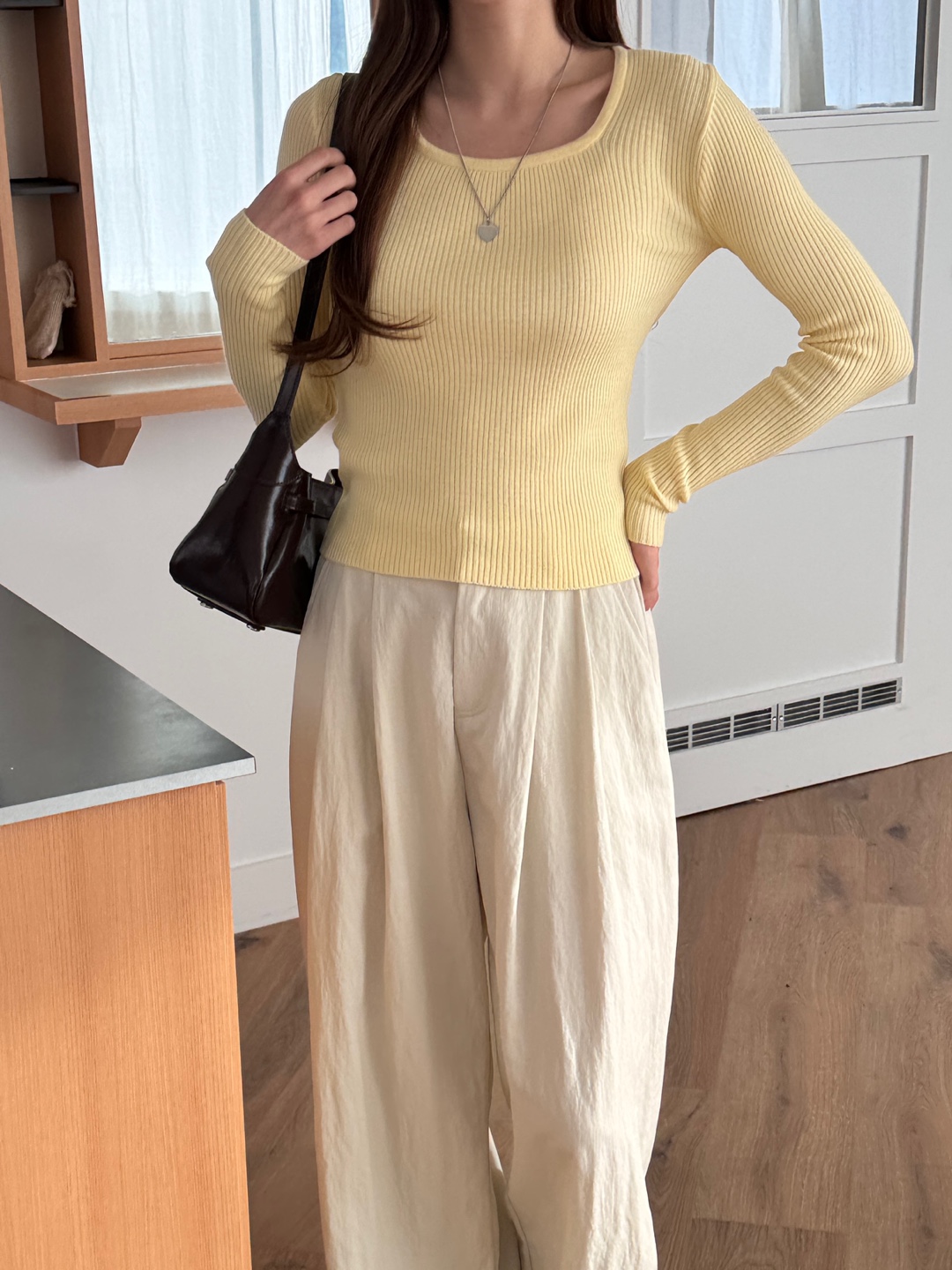 スクエアネックスリムリブニット | 詳細画像9