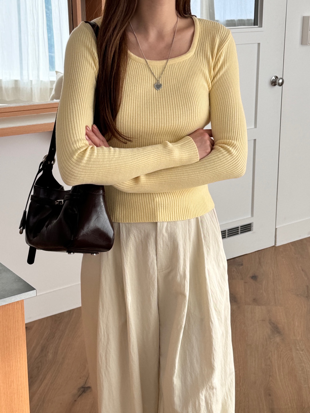 スクエアネックスリムリブニット | 詳細画像10