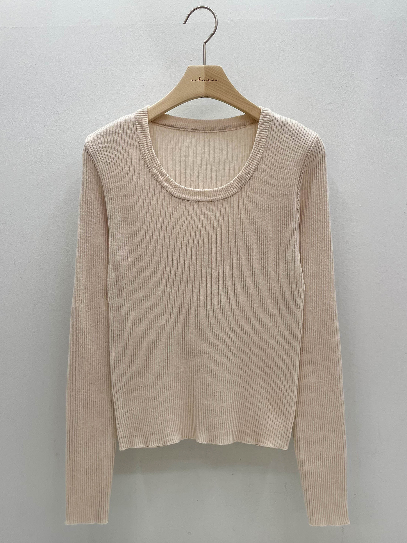 バンブー混Uネックスリムリブニット | 詳細画像16