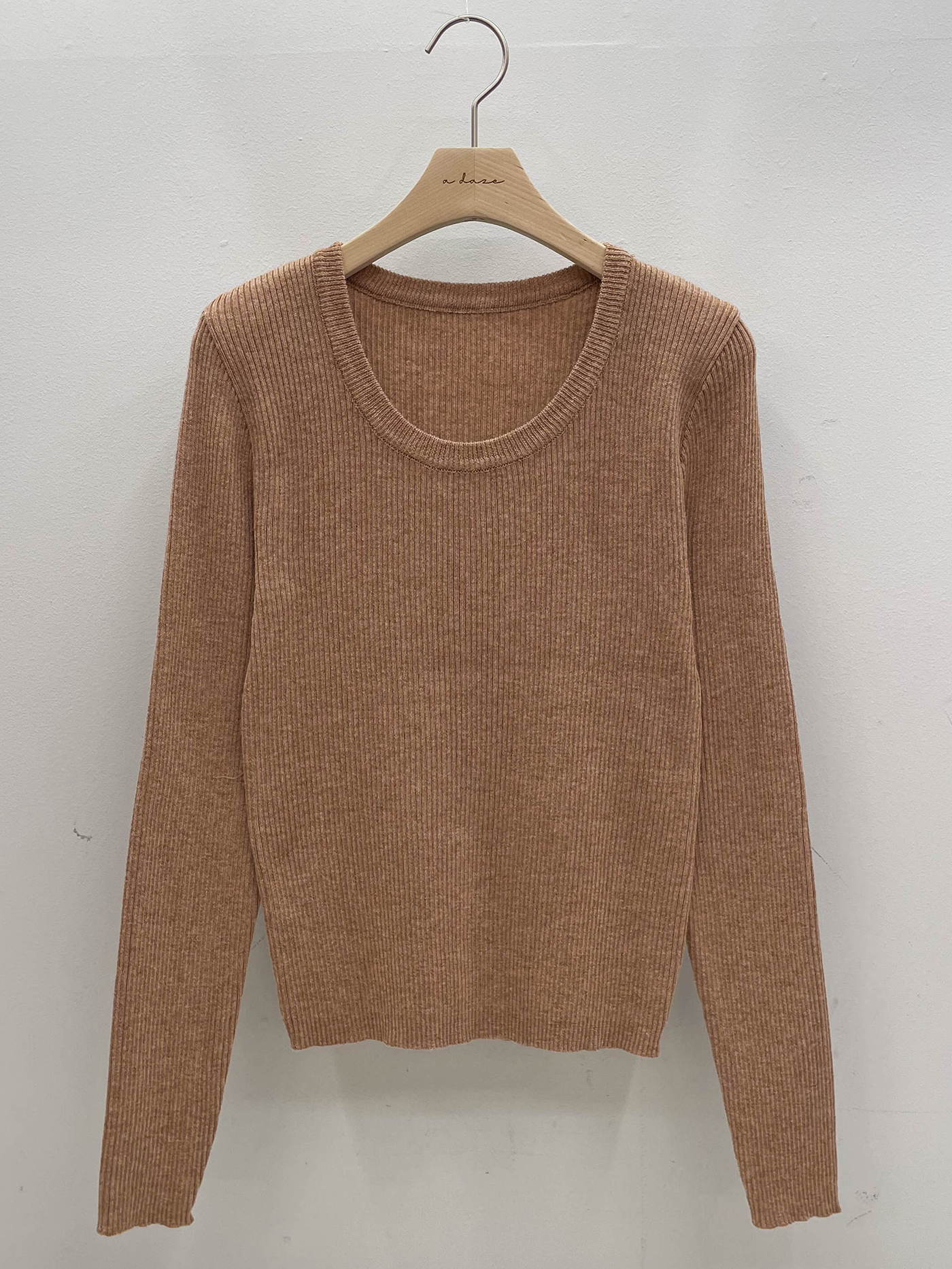 バンブー混Uネックスリムリブニット | 詳細画像17