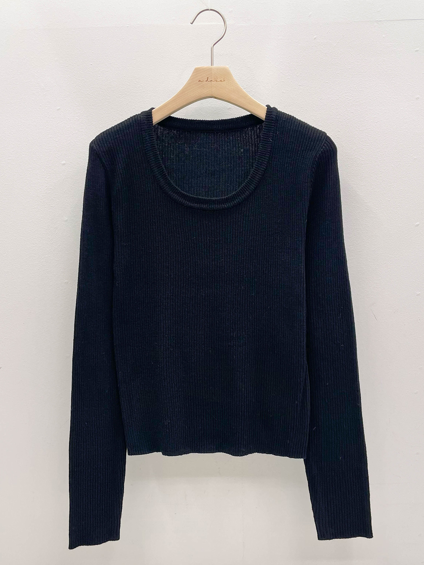 バンブー混Uネックスリムリブニット | 詳細画像19