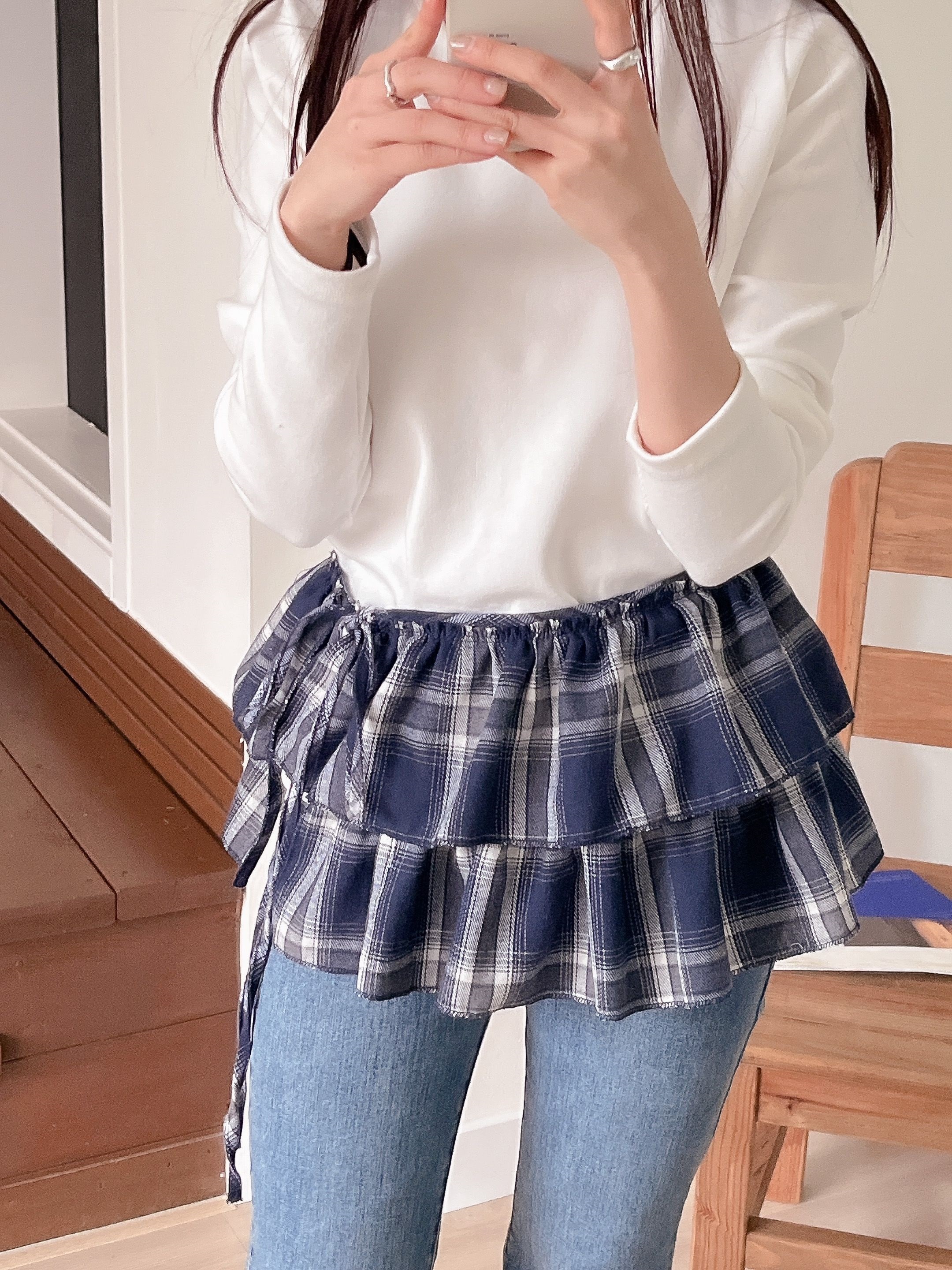 リボンチェックティアードレイヤードミニスカート | 詳細画像8