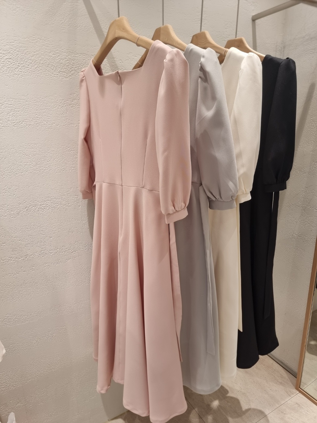 スクエアネックチュールリボンパフワンピース | 詳細画像19