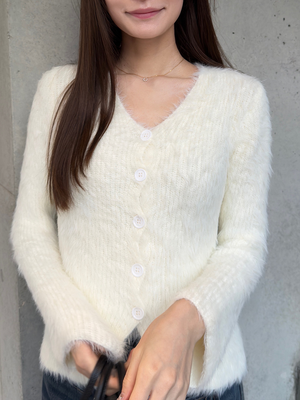 Ｖネックシャギーニットカーディガン | 詳細画像2