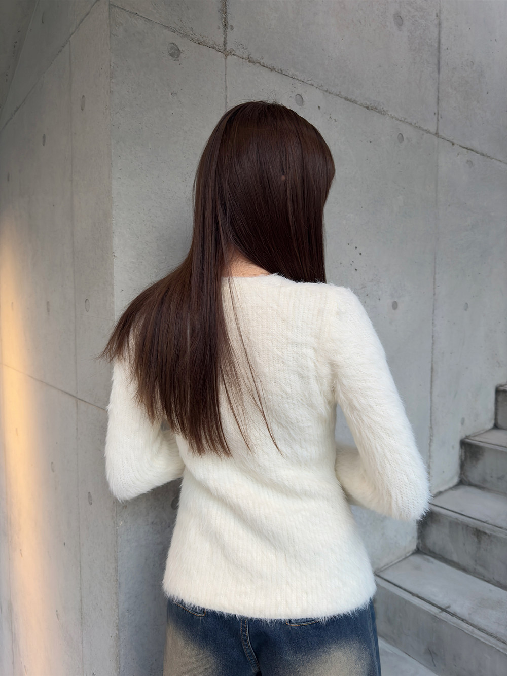 Ｖネックシャギーニットカーディガン | 詳細画像5