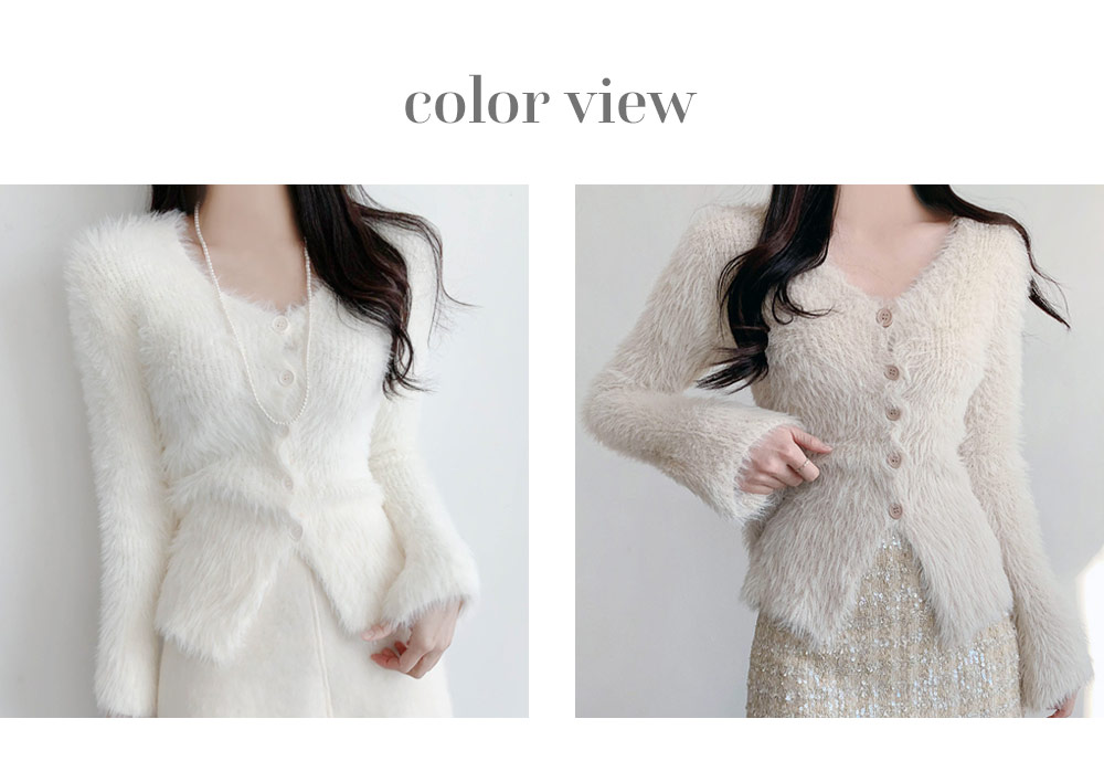 Ｖネックシャギーニットカーディガン | 詳細画像13