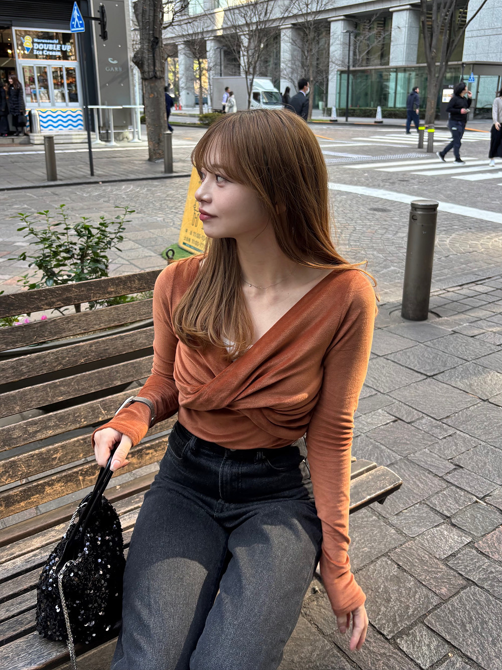 2WAYベロアクロスTシャツ | レディースファッション通販 - DHOLIC