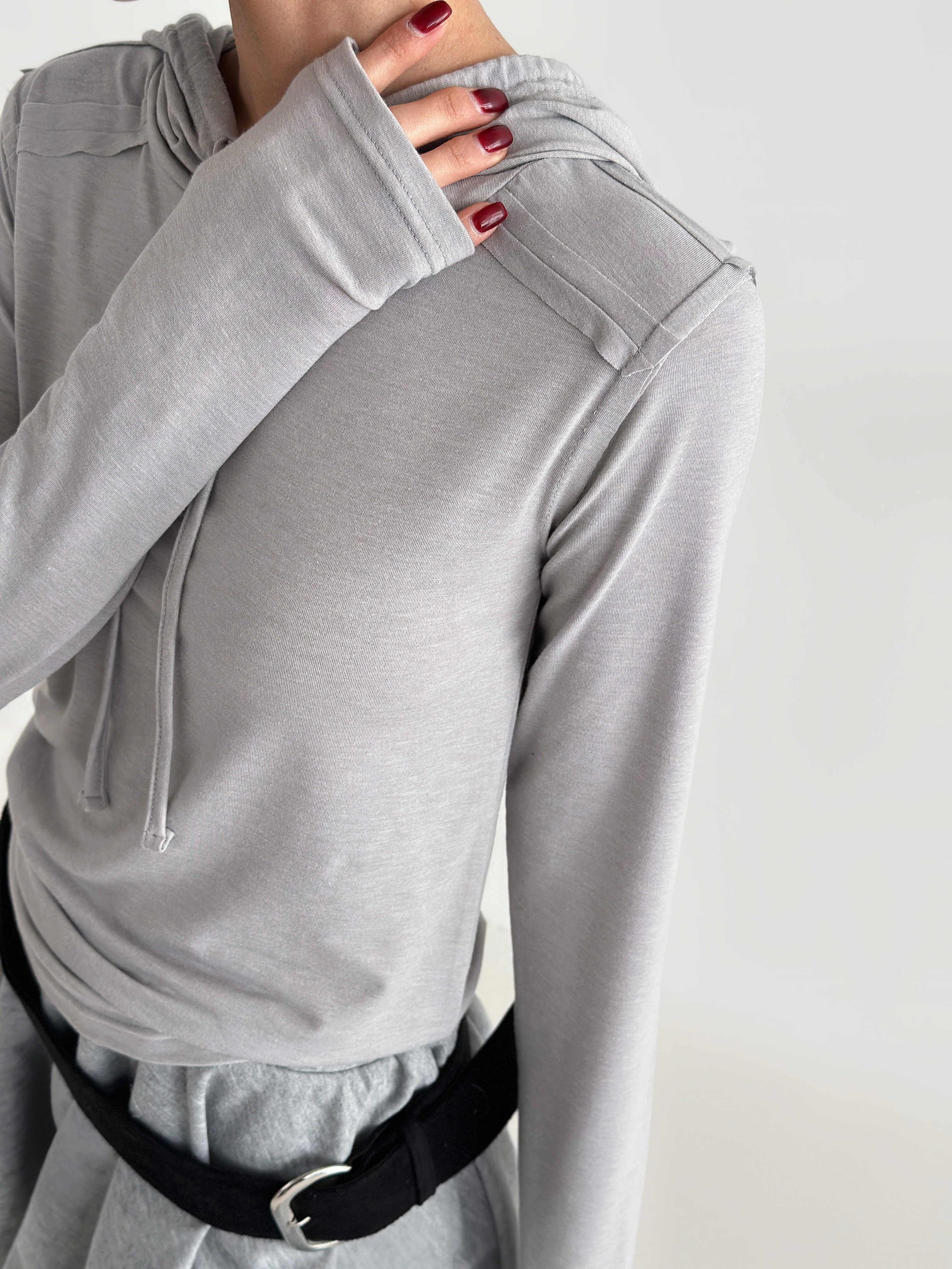 ラインショルダーフードTシャツ | 詳細画像6