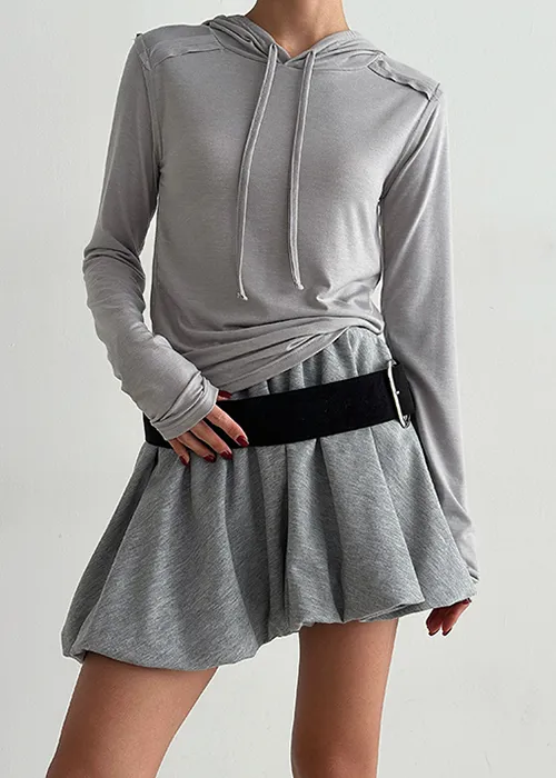 ラインショルダーフードTシャツ | 詳細画像1