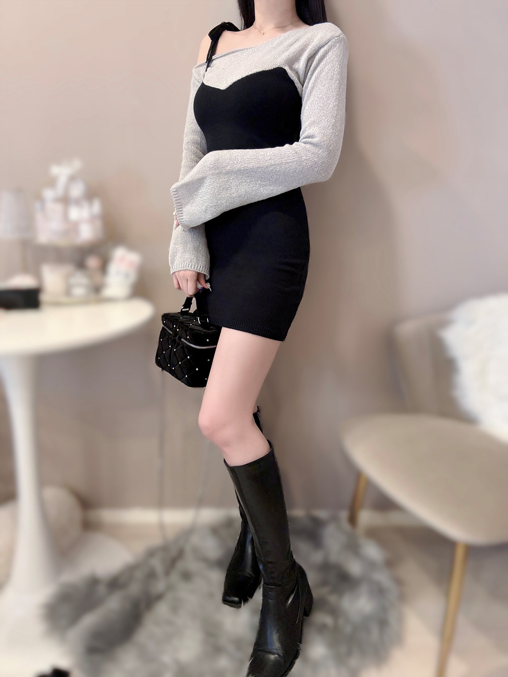 *再入荷*ワンショルダーレイヤード風ワンピース | 詳細画像9