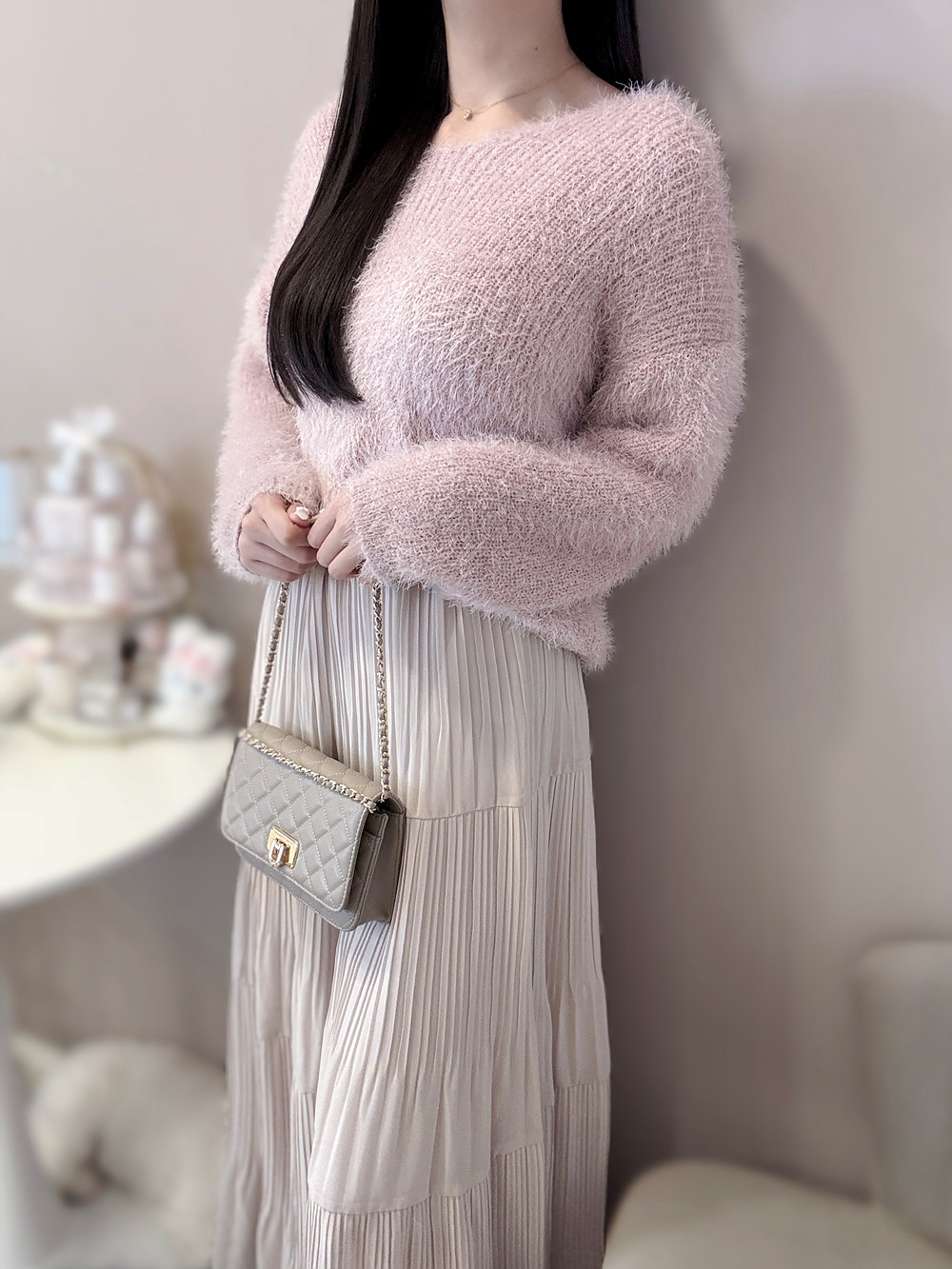 シャギーVネックニット | 詳細画像2