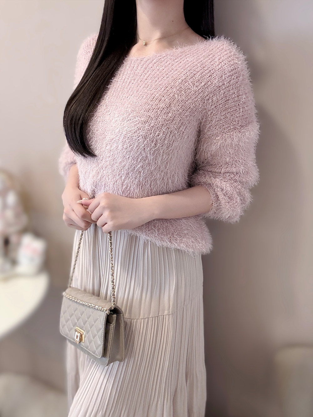 シャギーVネックニット | 詳細画像3