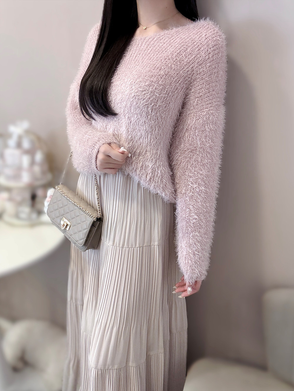 シャギーVネックニット | 詳細画像5