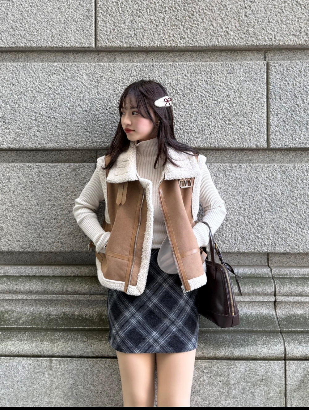 2WAYネックムートン風ベスト | 詳細画像5