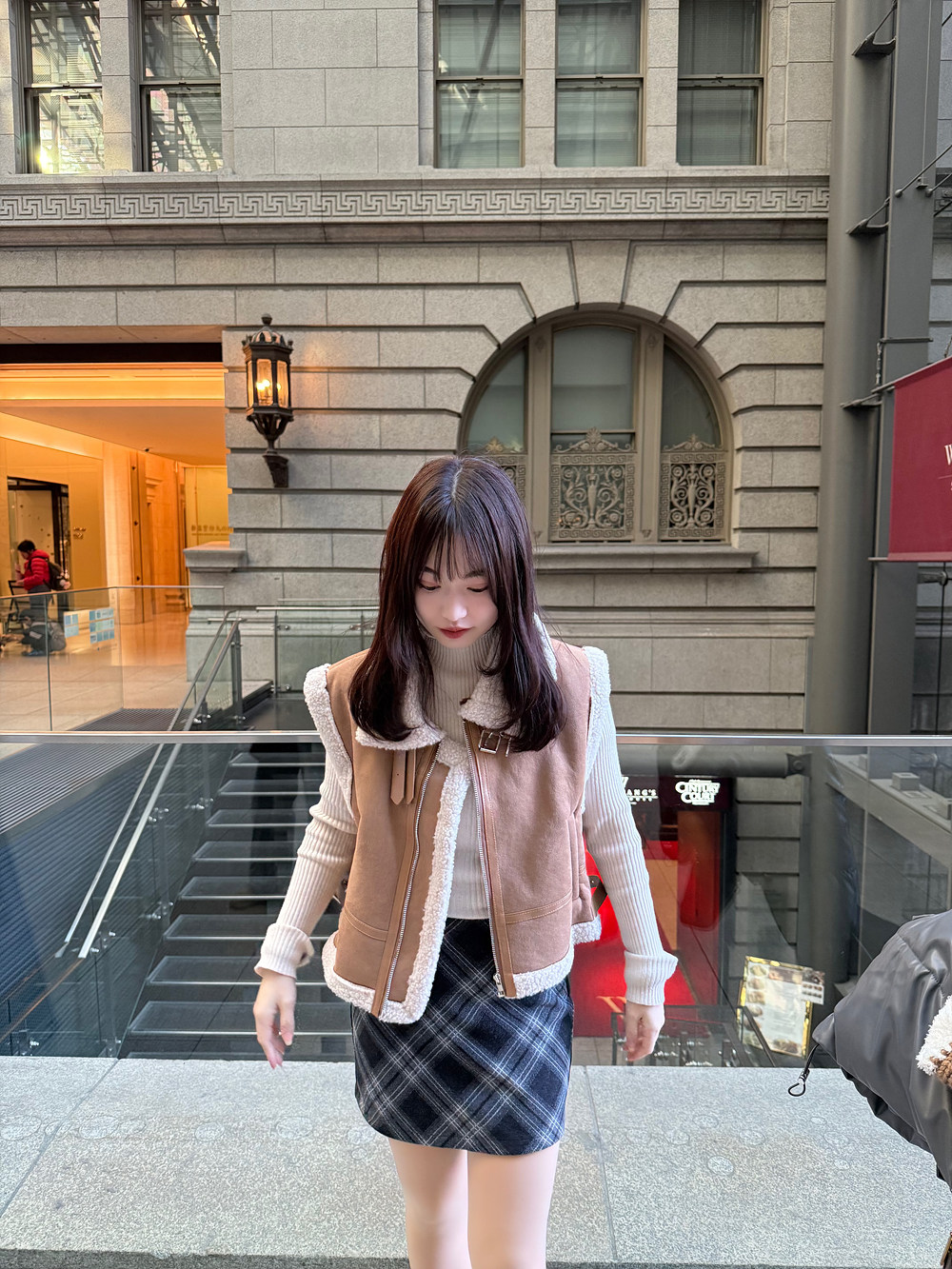 2WAYネックムートン風ベスト | 詳細画像10