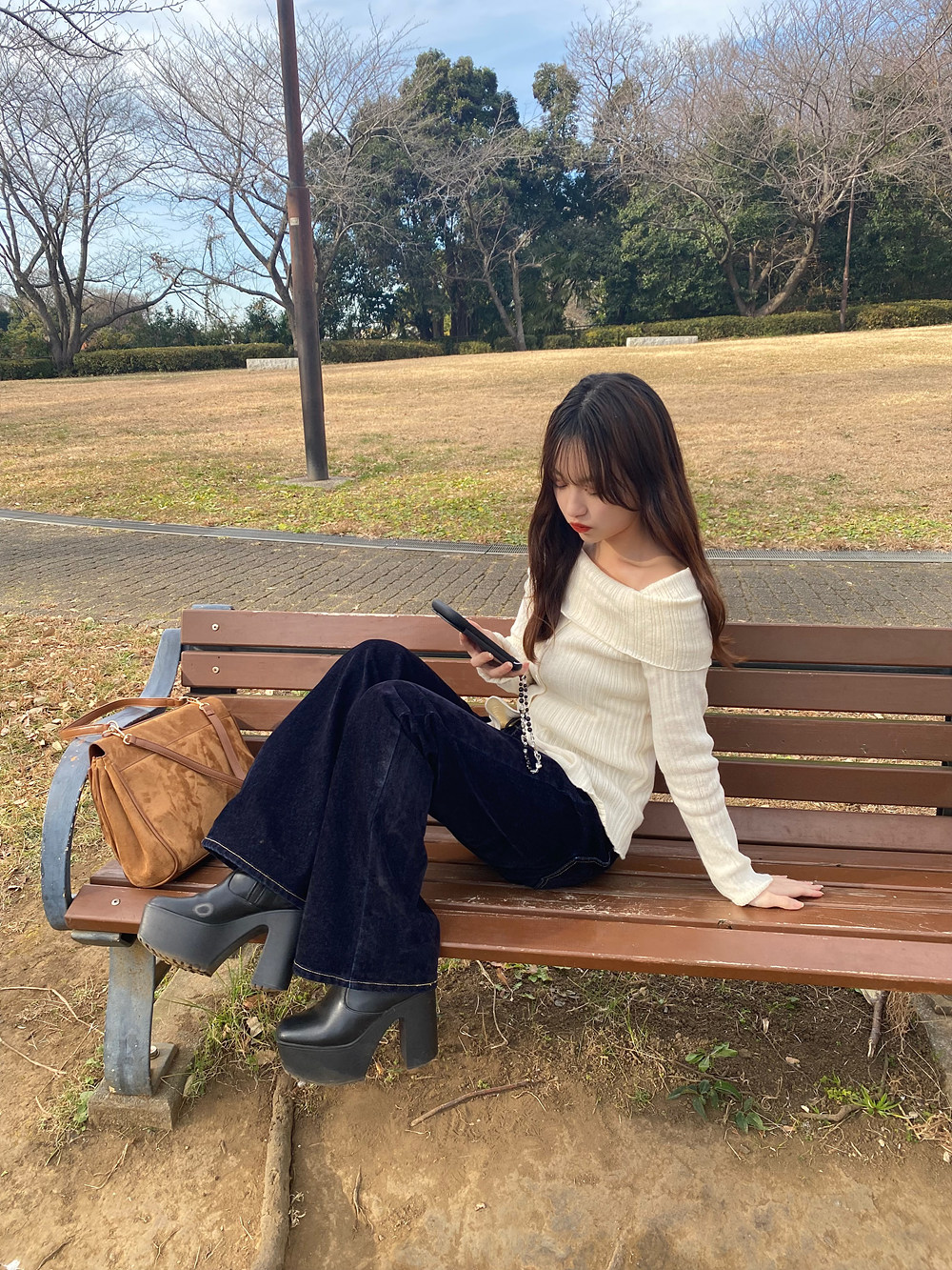 フロントポケットステッチフレアデニムパンツ | 詳細画像5