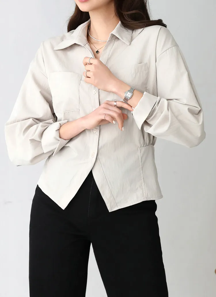 ツーポケットウエストギャザーシャツ | pippin | 詳細画像1