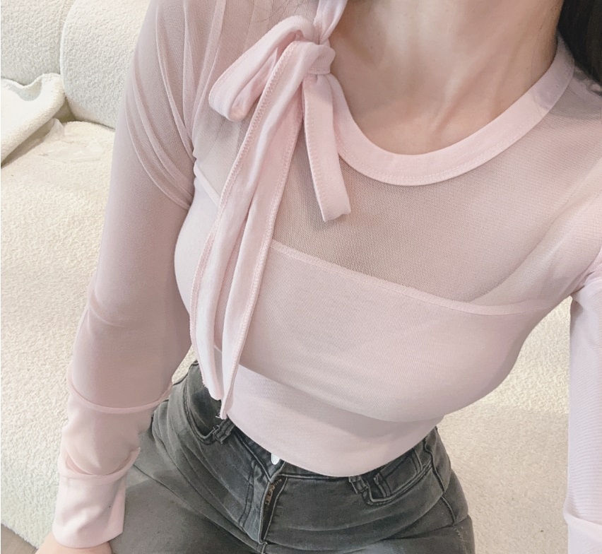 リボンシアーパネルTシャツ | 詳細画像9