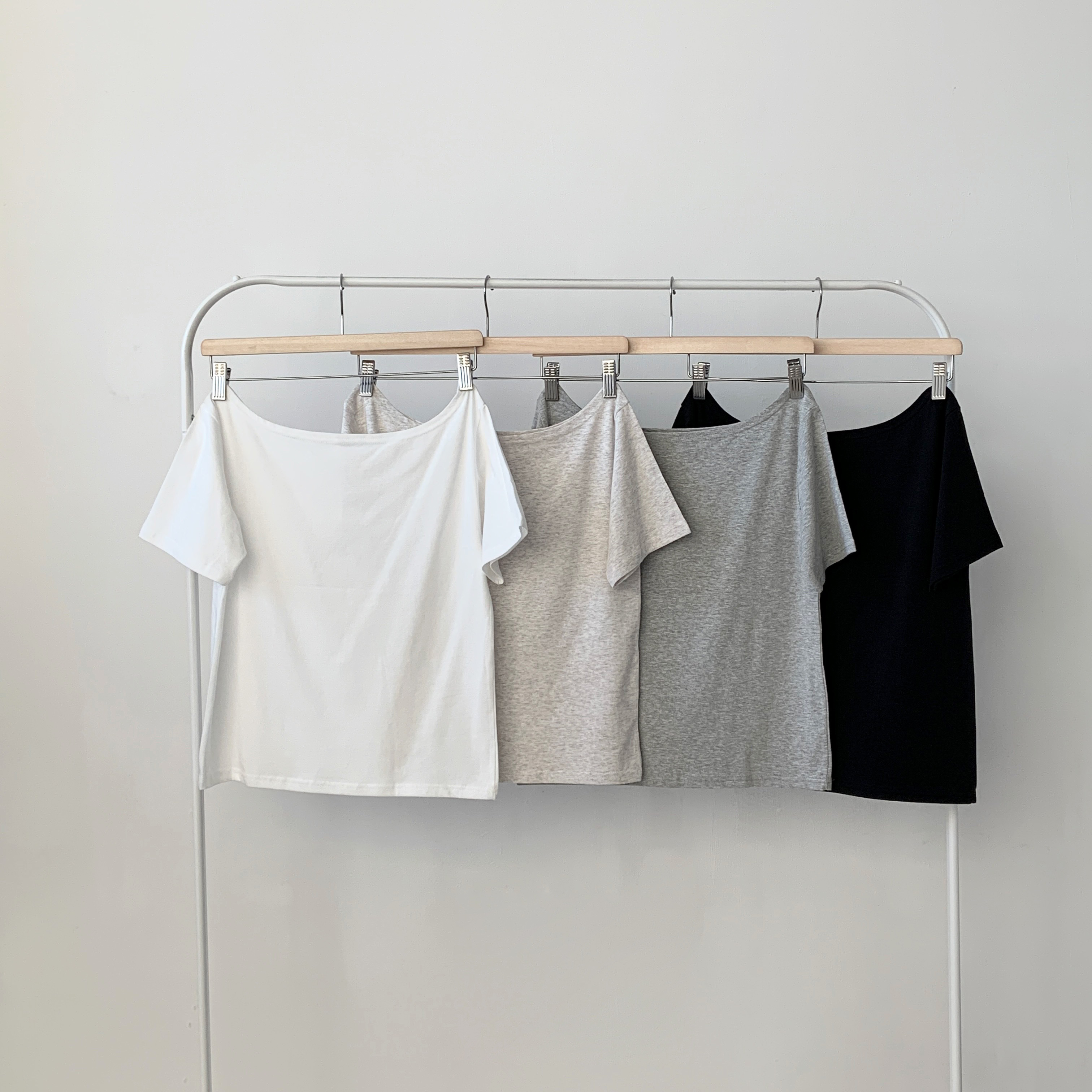 モダール混ボートネック半袖Tシャツ | 詳細画像2