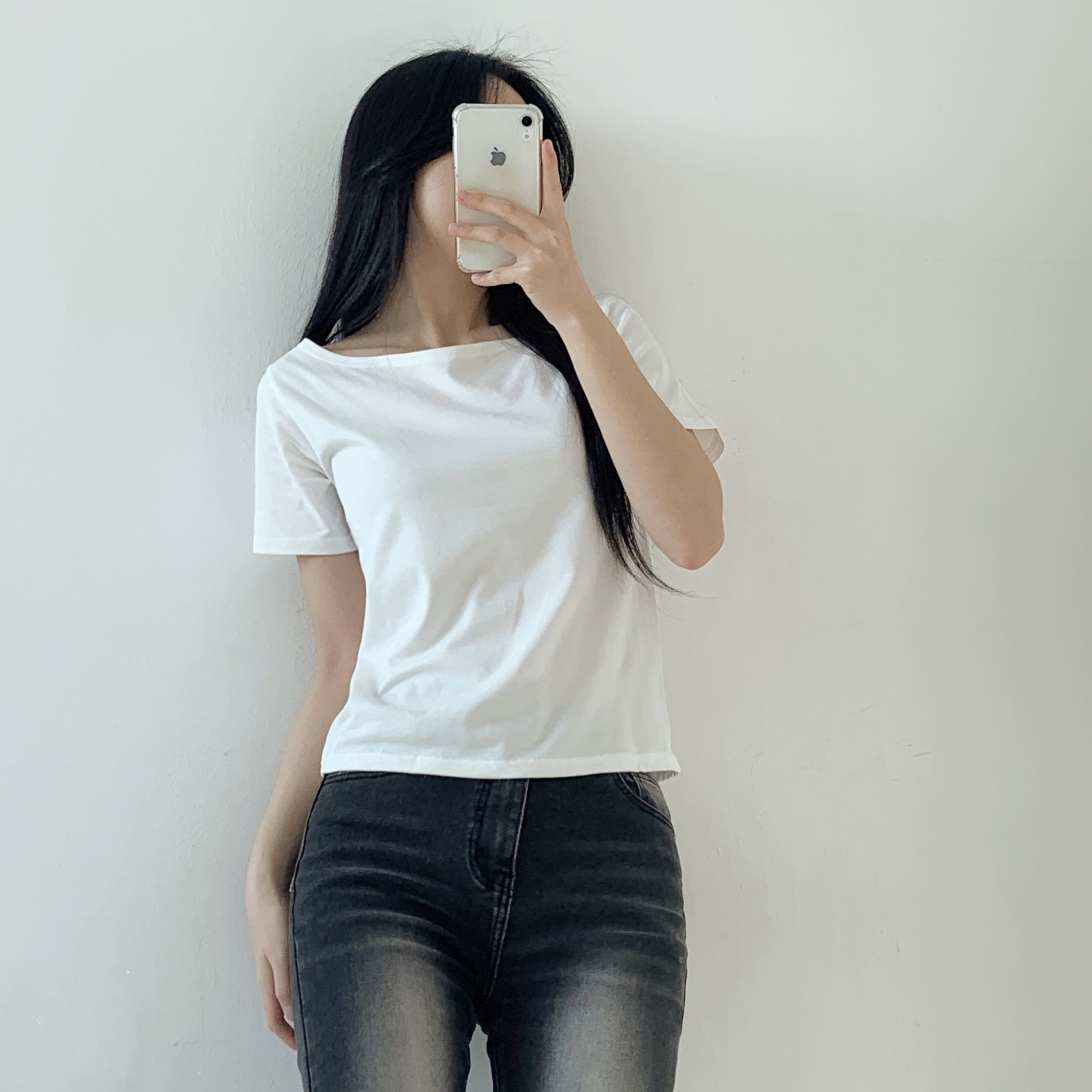 モダール混ボートネック半袖Tシャツ | 詳細画像3