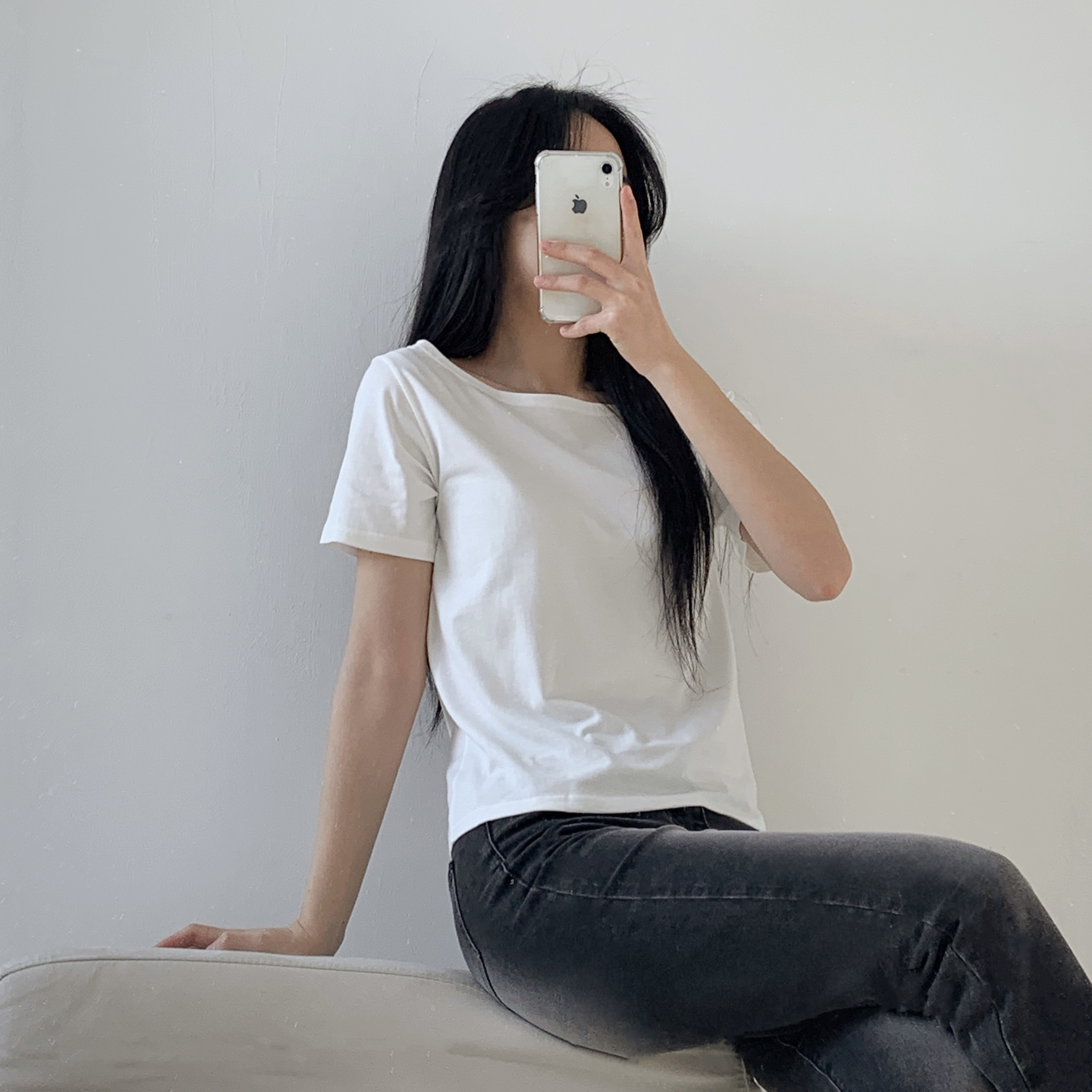 モダール混ボートネック半袖Tシャツ | 詳細画像10