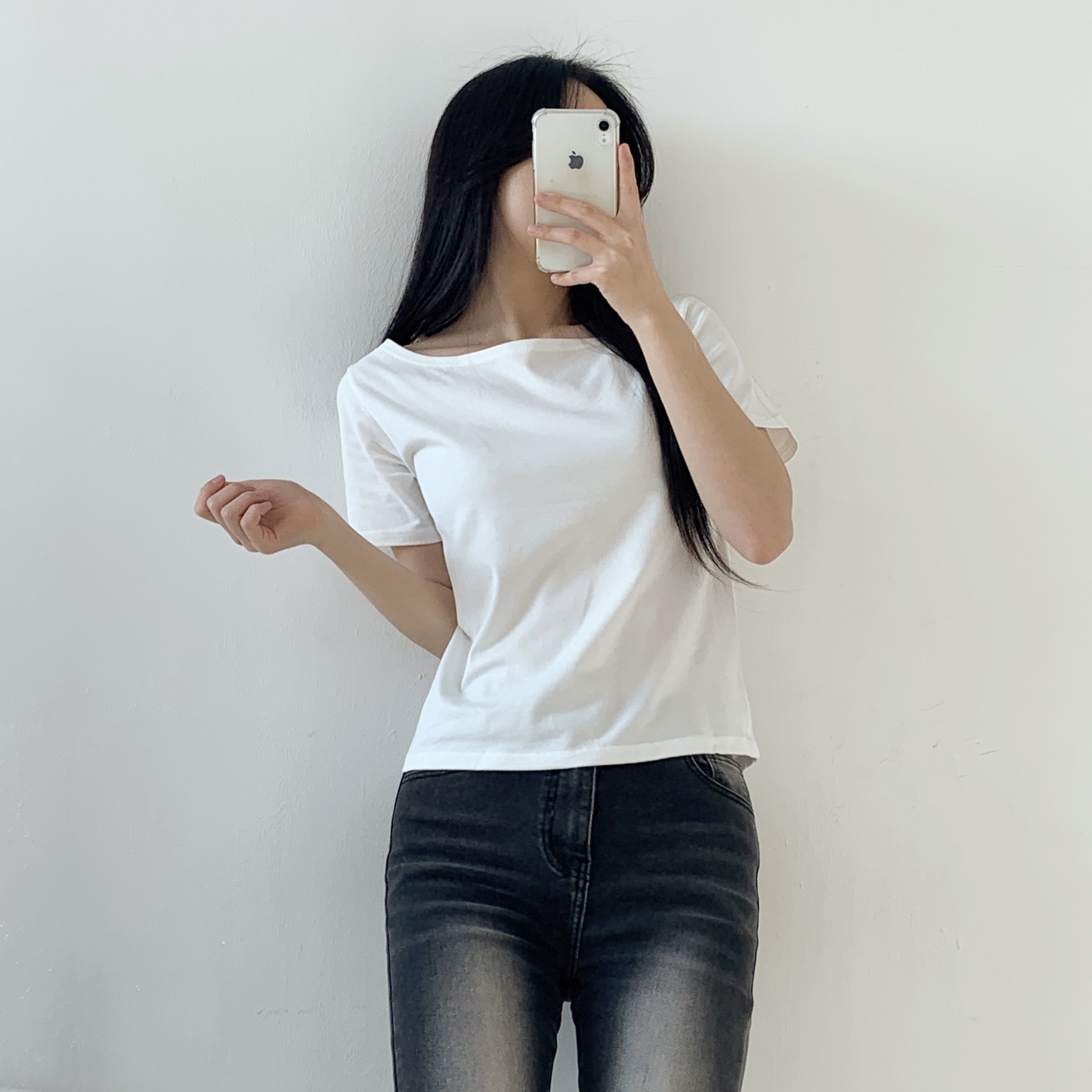 モダール混ボートネック半袖Tシャツ | 詳細画像9