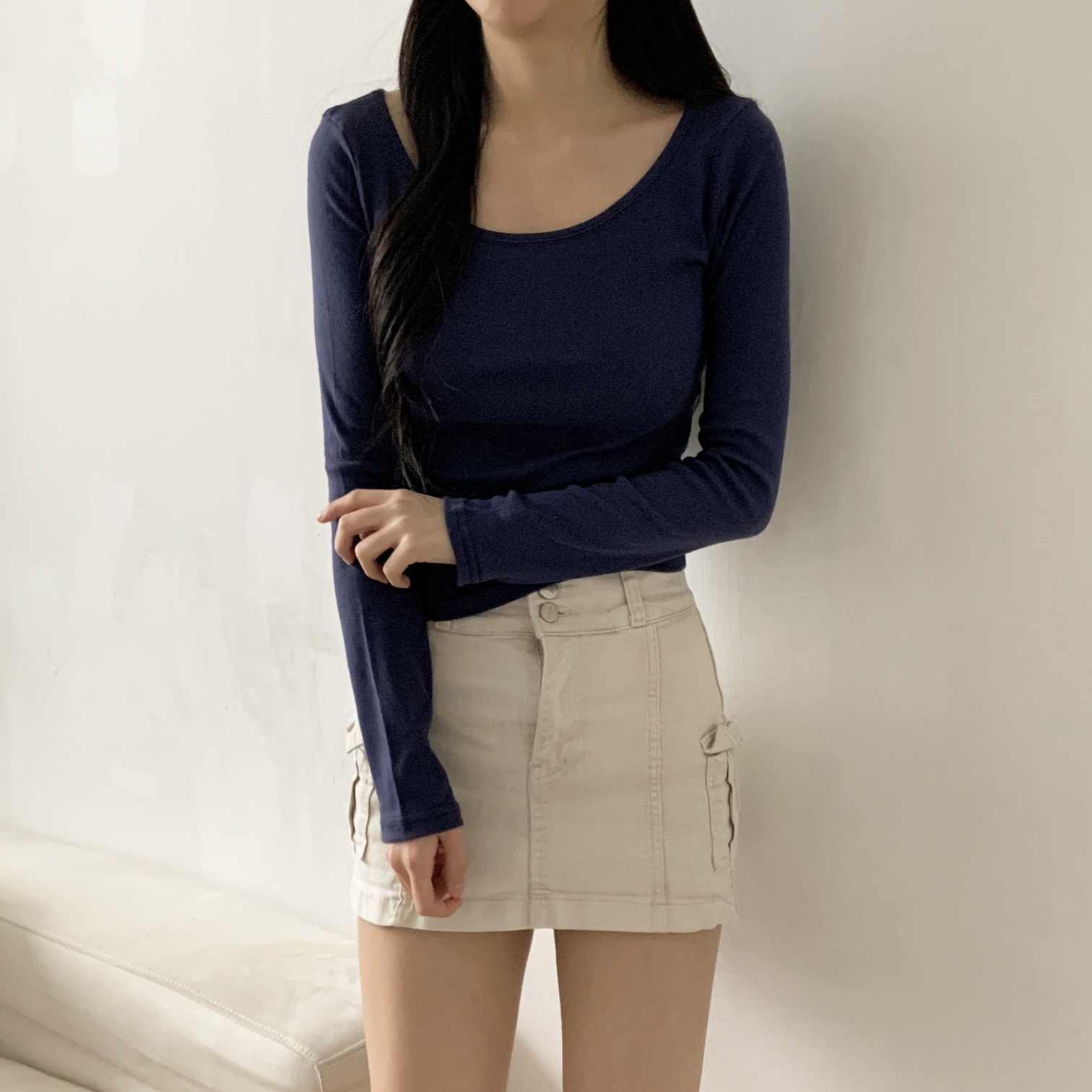 ワイドネックスリム長袖Tシャツ | 詳細画像6