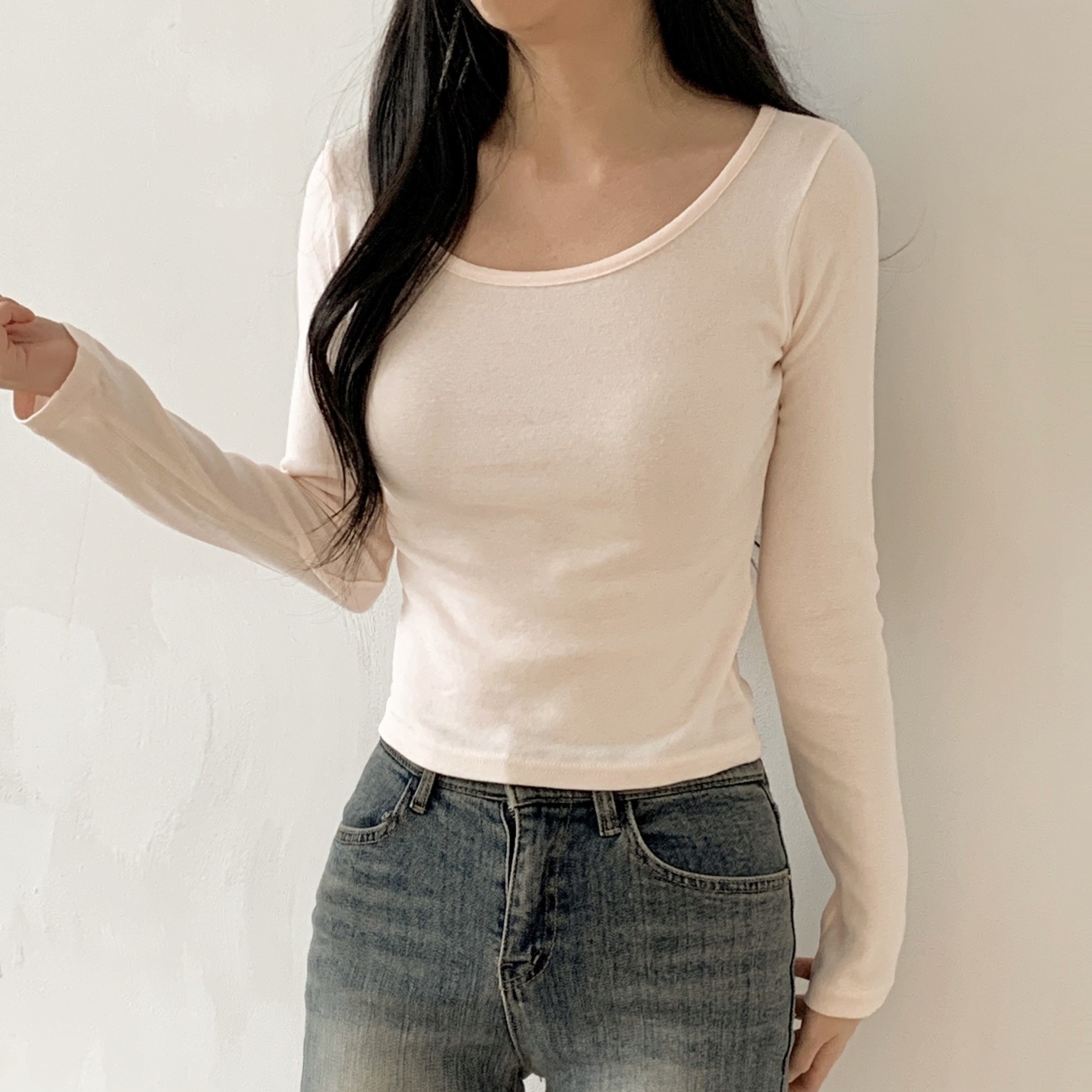 ワイドネックスリム長袖Tシャツ | 詳細画像13