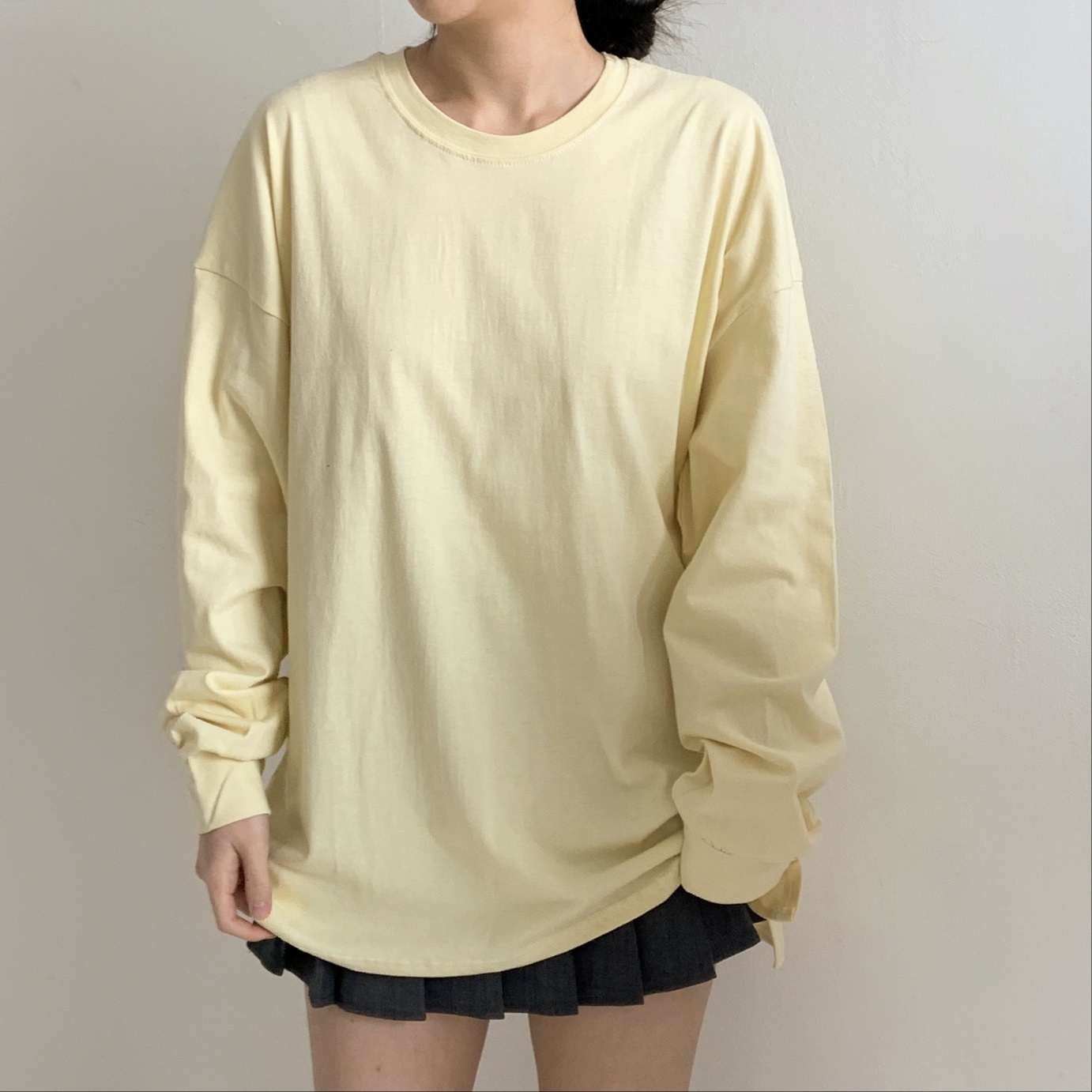 ギャザー長袖スリットボクシーTシャツ | 詳細画像5