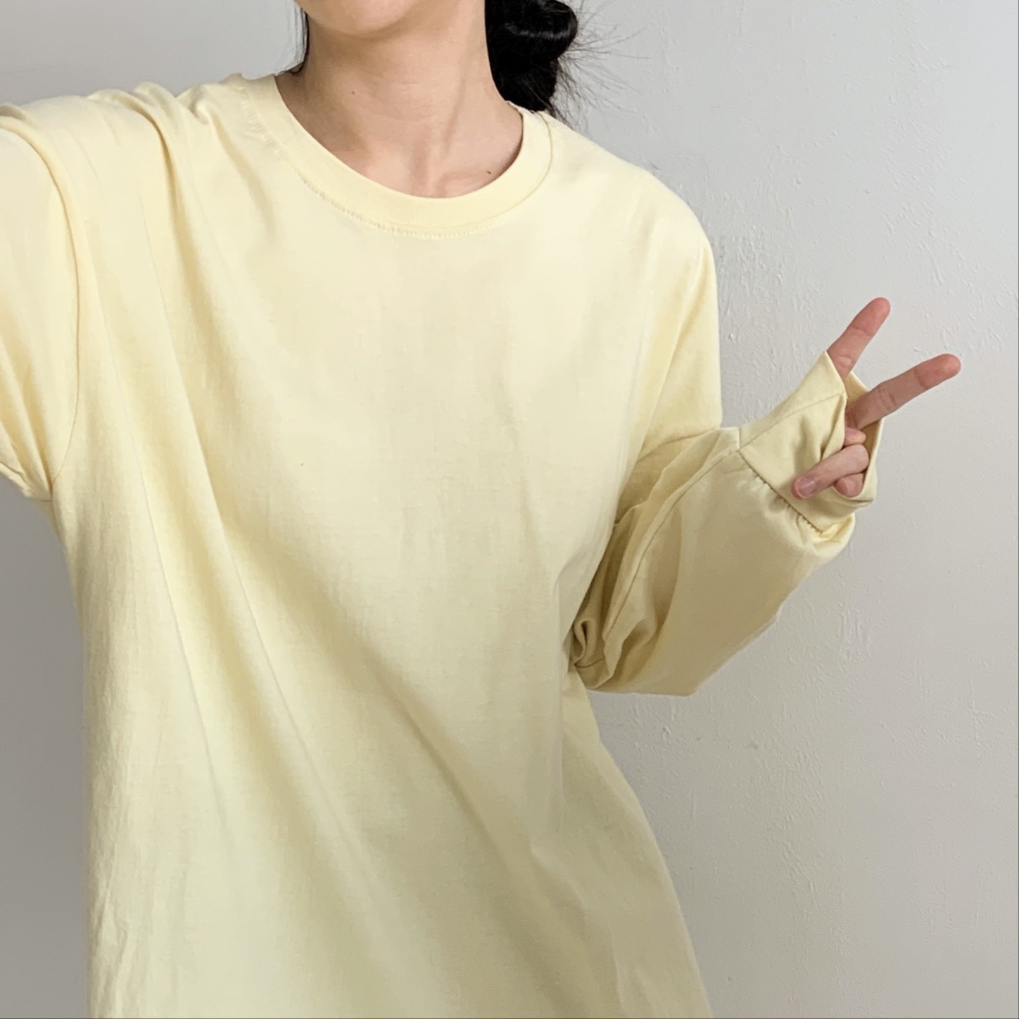 ギャザー長袖スリットボクシーTシャツ | 詳細画像8