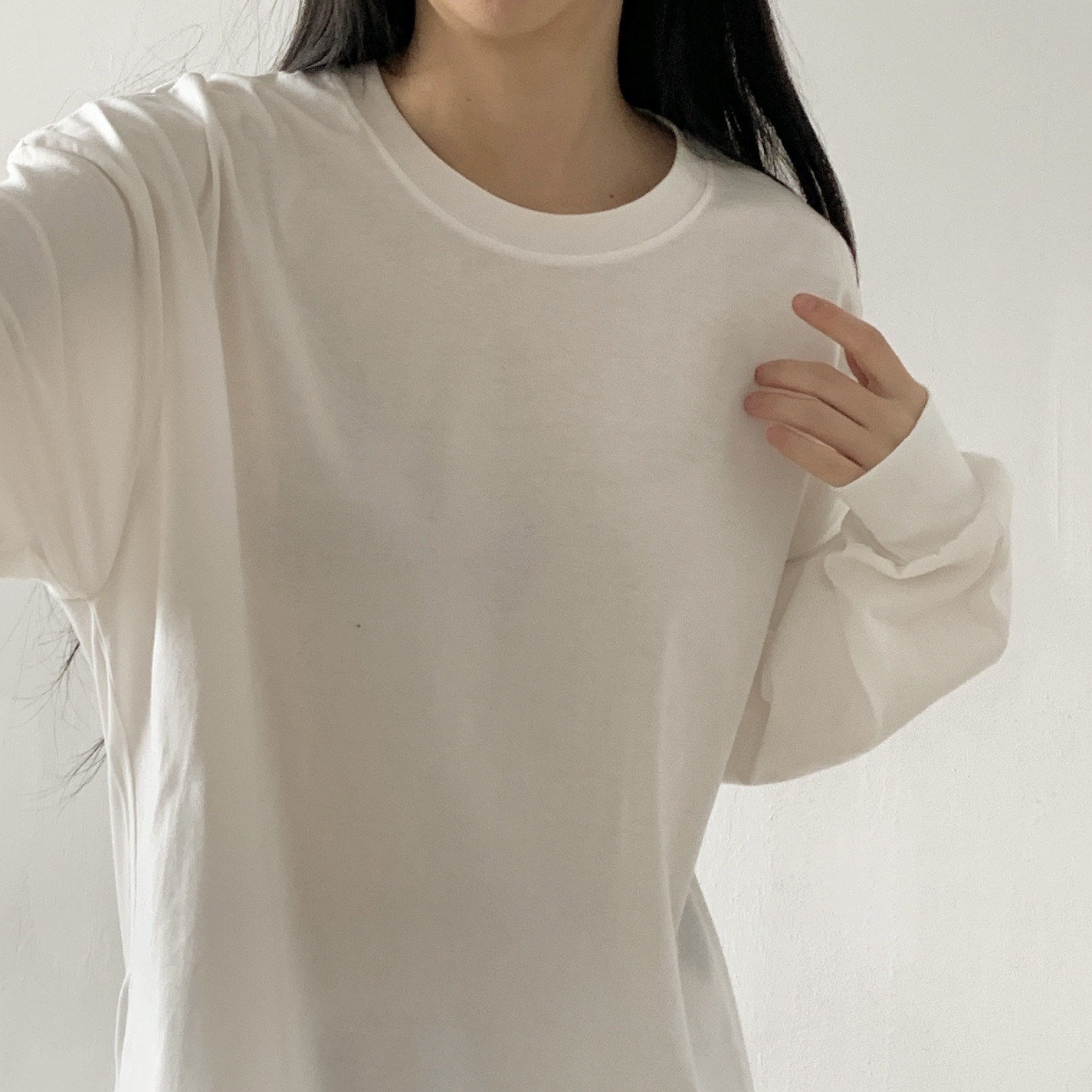 ギャザー長袖スリットボクシーTシャツ | 詳細画像15