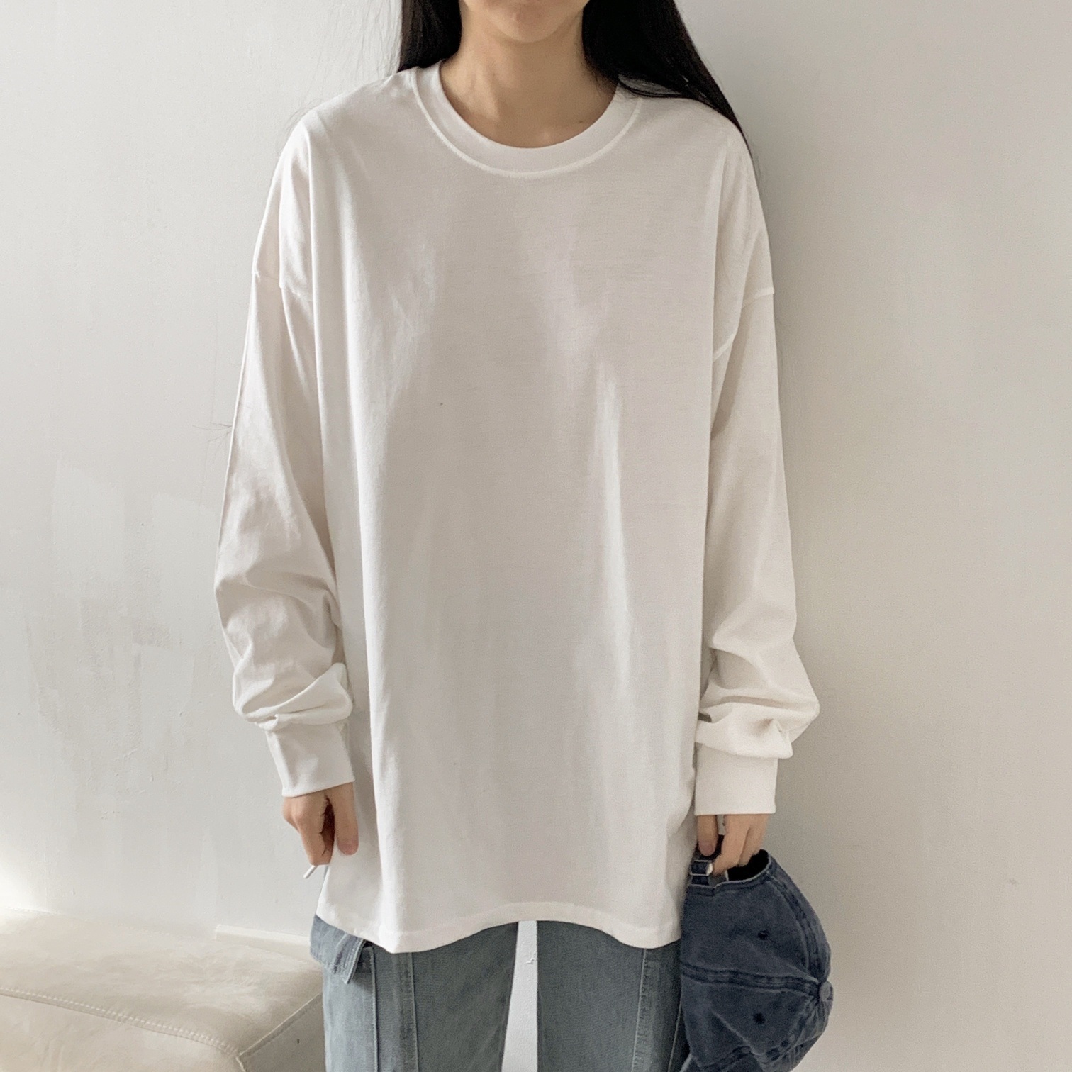 ギャザー長袖スリットボクシーTシャツ | 詳細画像17