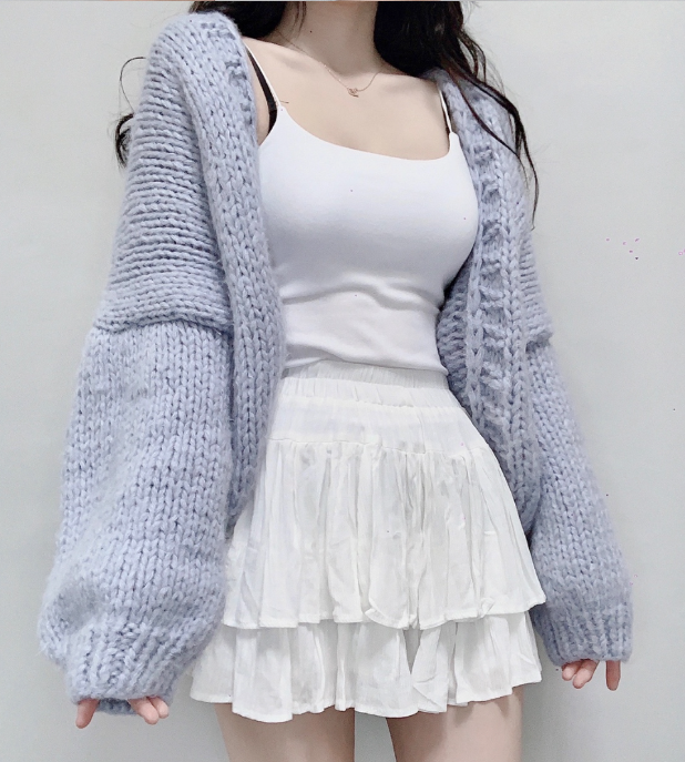 ウールローゲージオープンカーディガン | レディースファッション通販