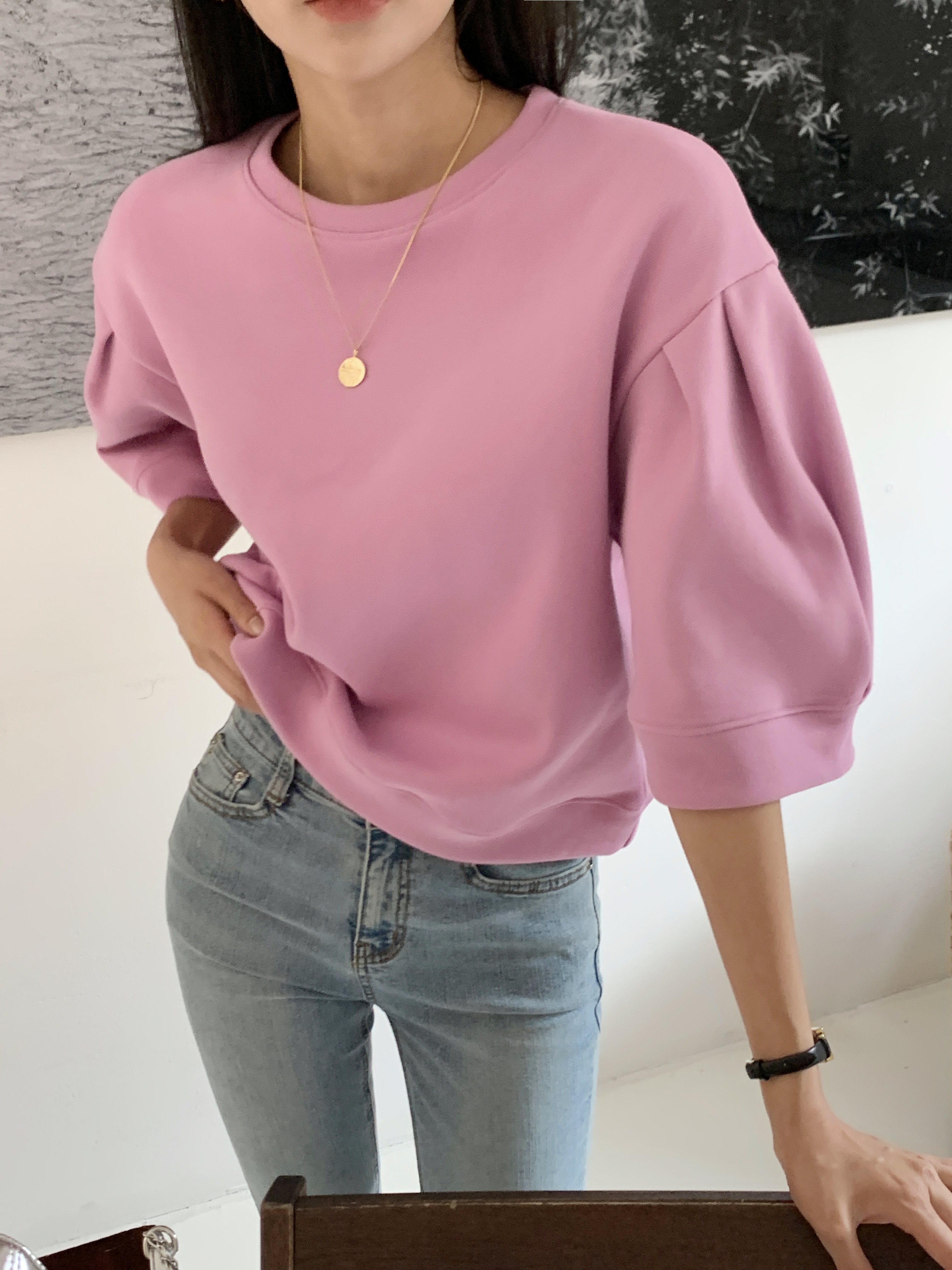 パフハーフスリーブクロップドスウェット | 詳細画像9