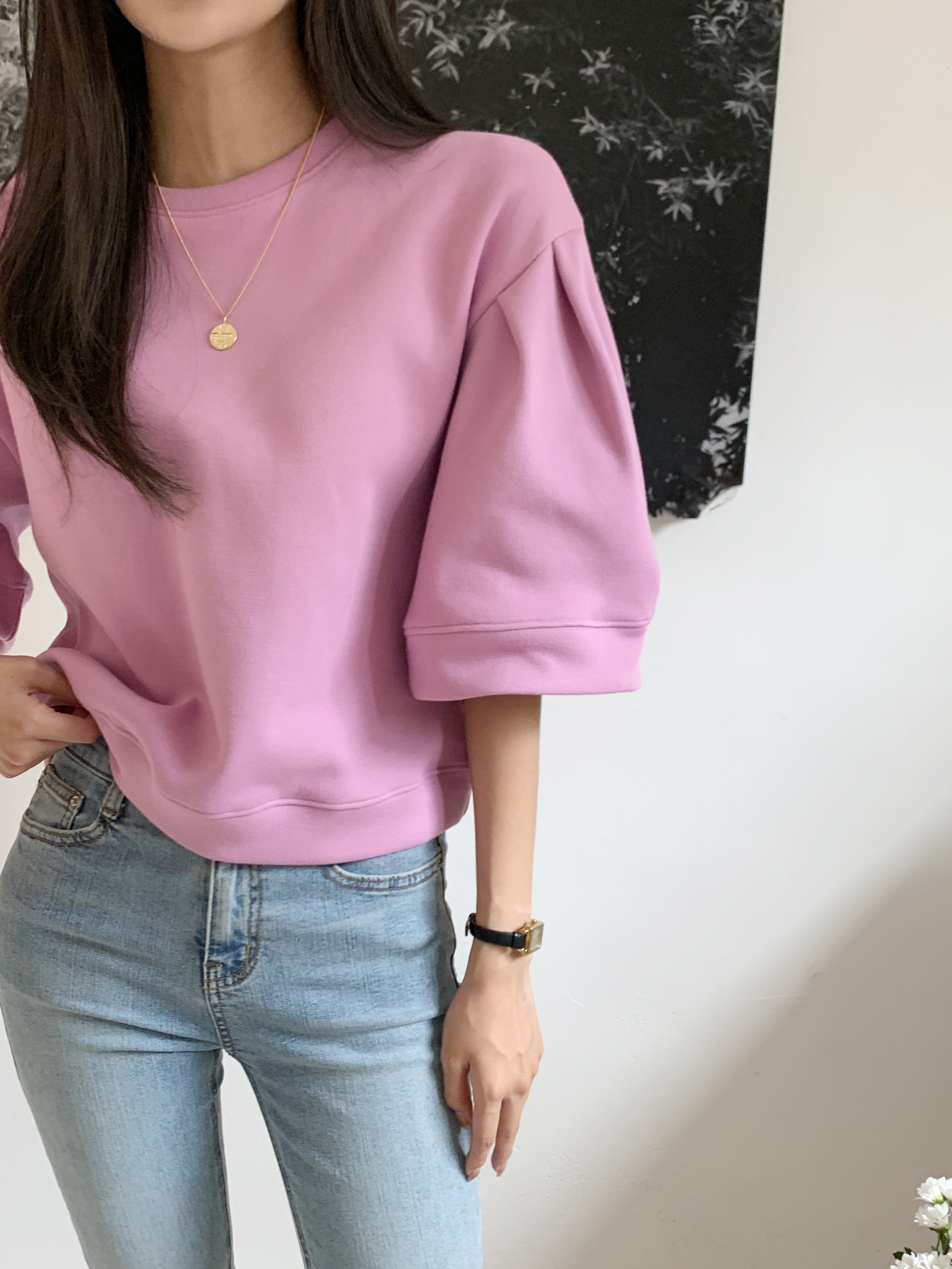 パフハーフスリーブクロップドスウェット | 詳細画像8