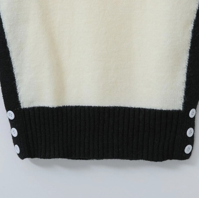ウール混ボタン配色ニットベスト | 詳細画像20