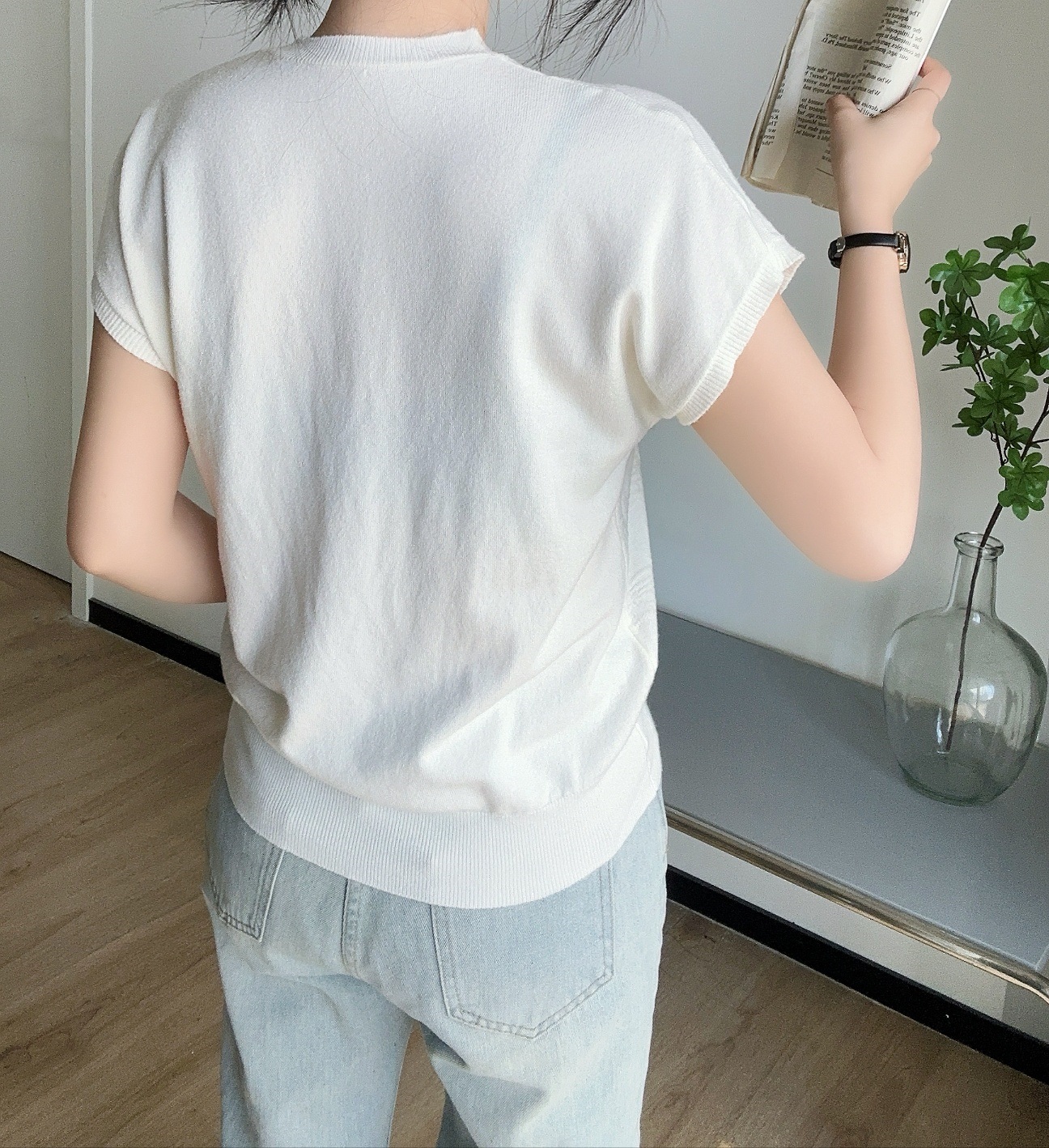 パンチングフレンチスリーブニット | 詳細画像4