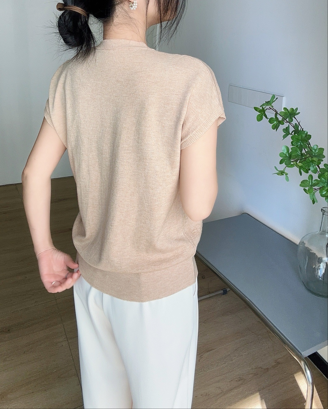 パンチングフレンチスリーブニット | 詳細画像12