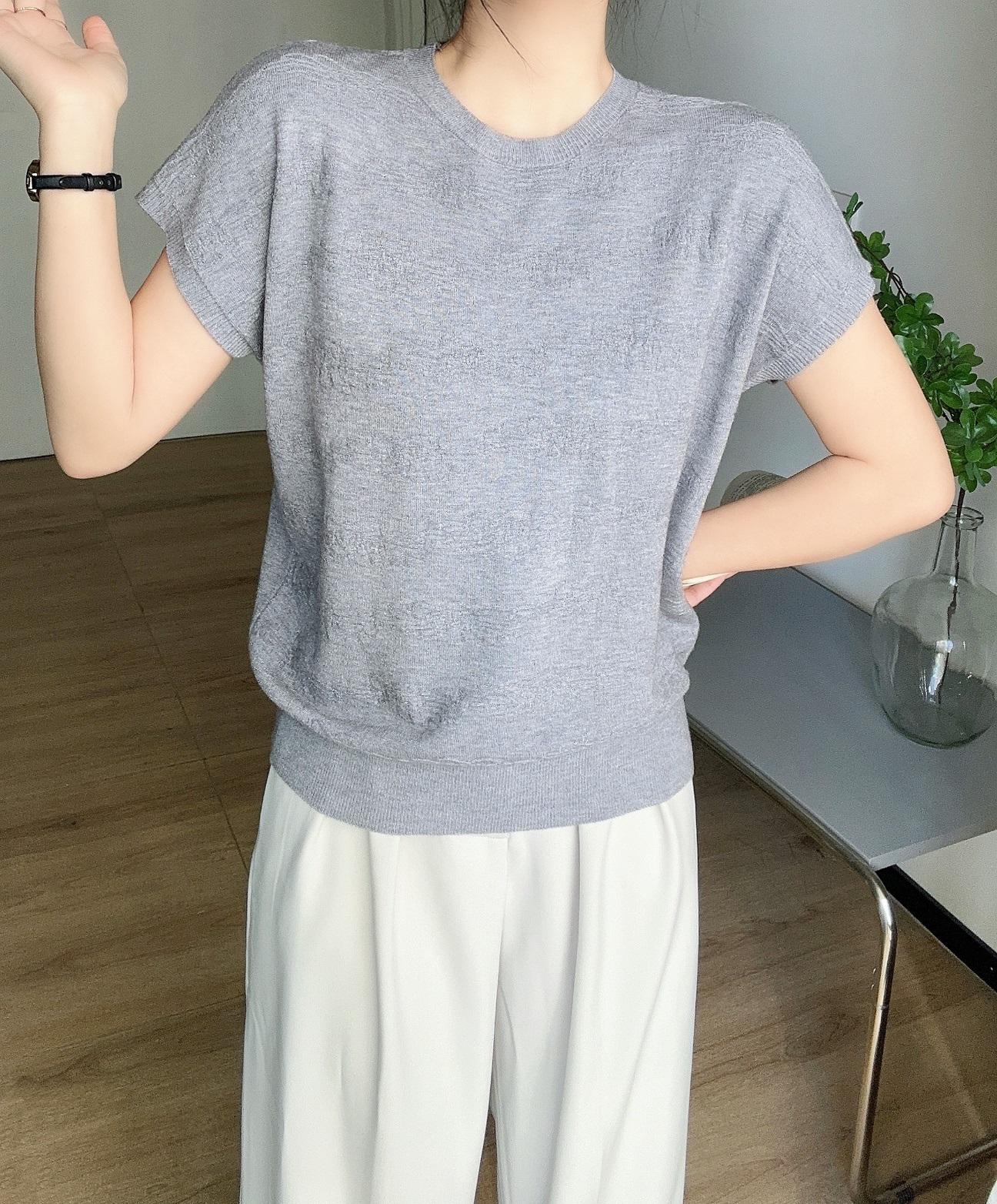 パンチングフレンチスリーブニット | 詳細画像16