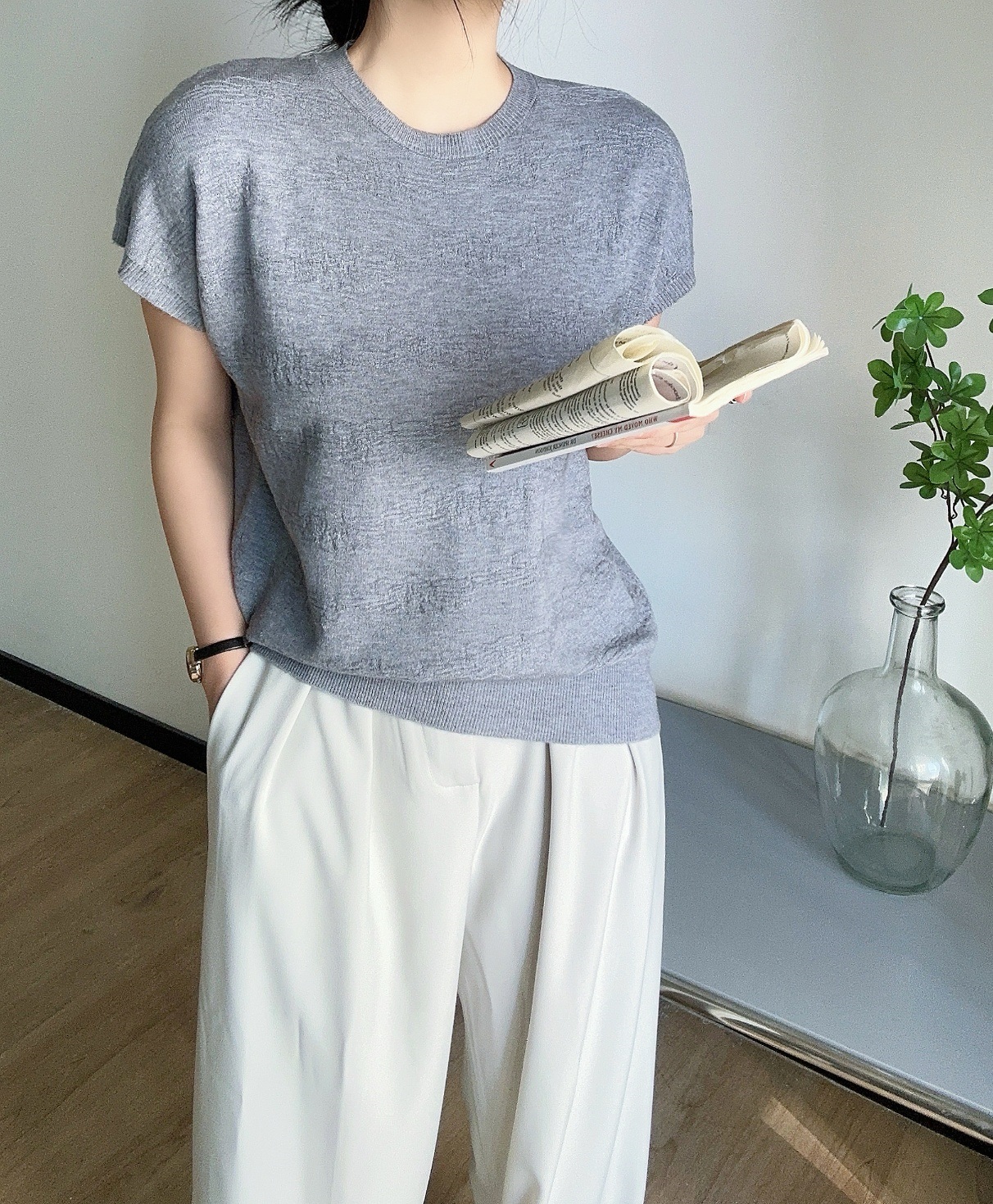 パンチングフレンチスリーブニット | 詳細画像17