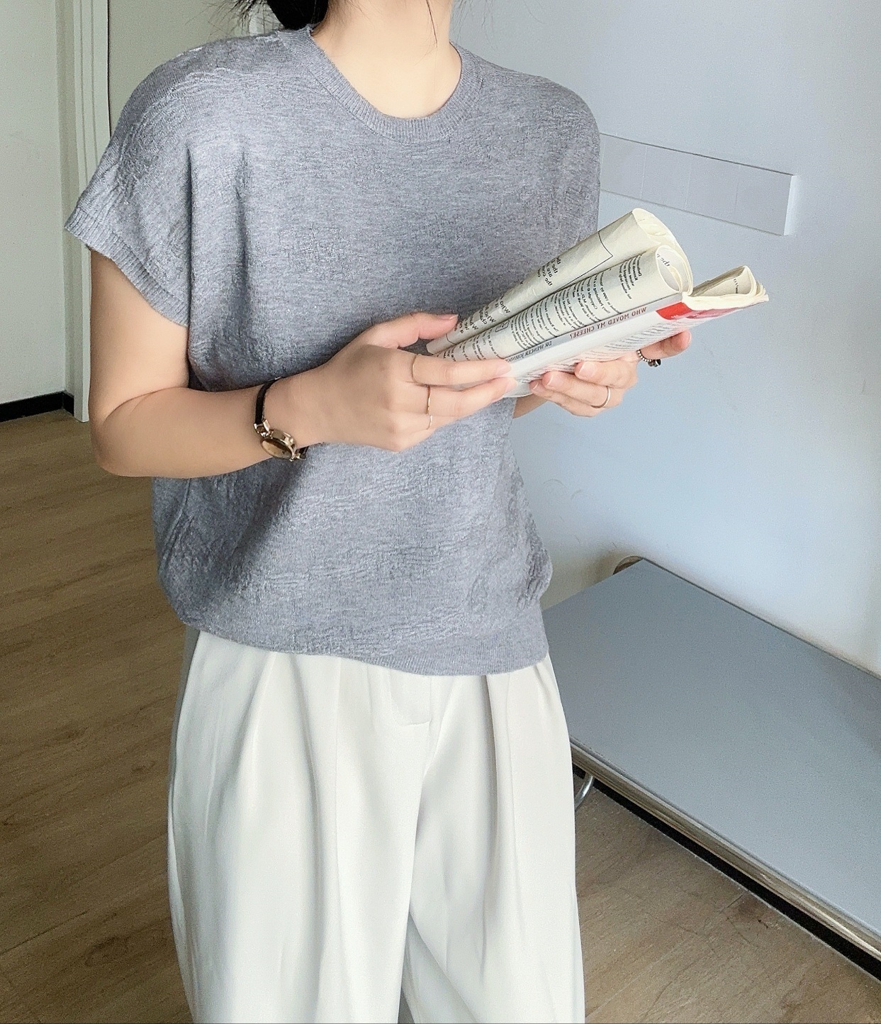 パンチングフレンチスリーブニット | 詳細画像20