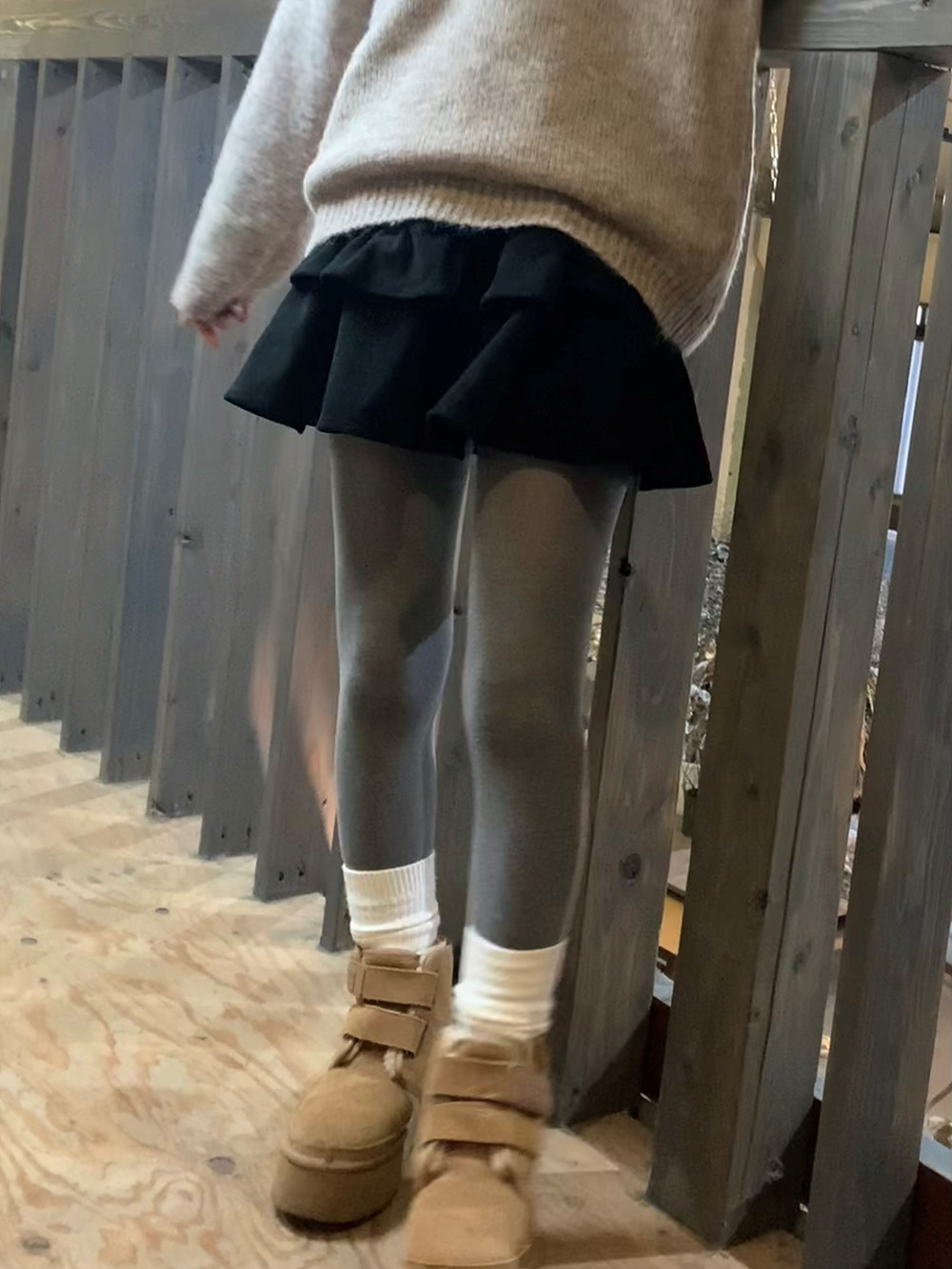 パンツ裏地コーデュロイティアードスカート | 詳細画像4
