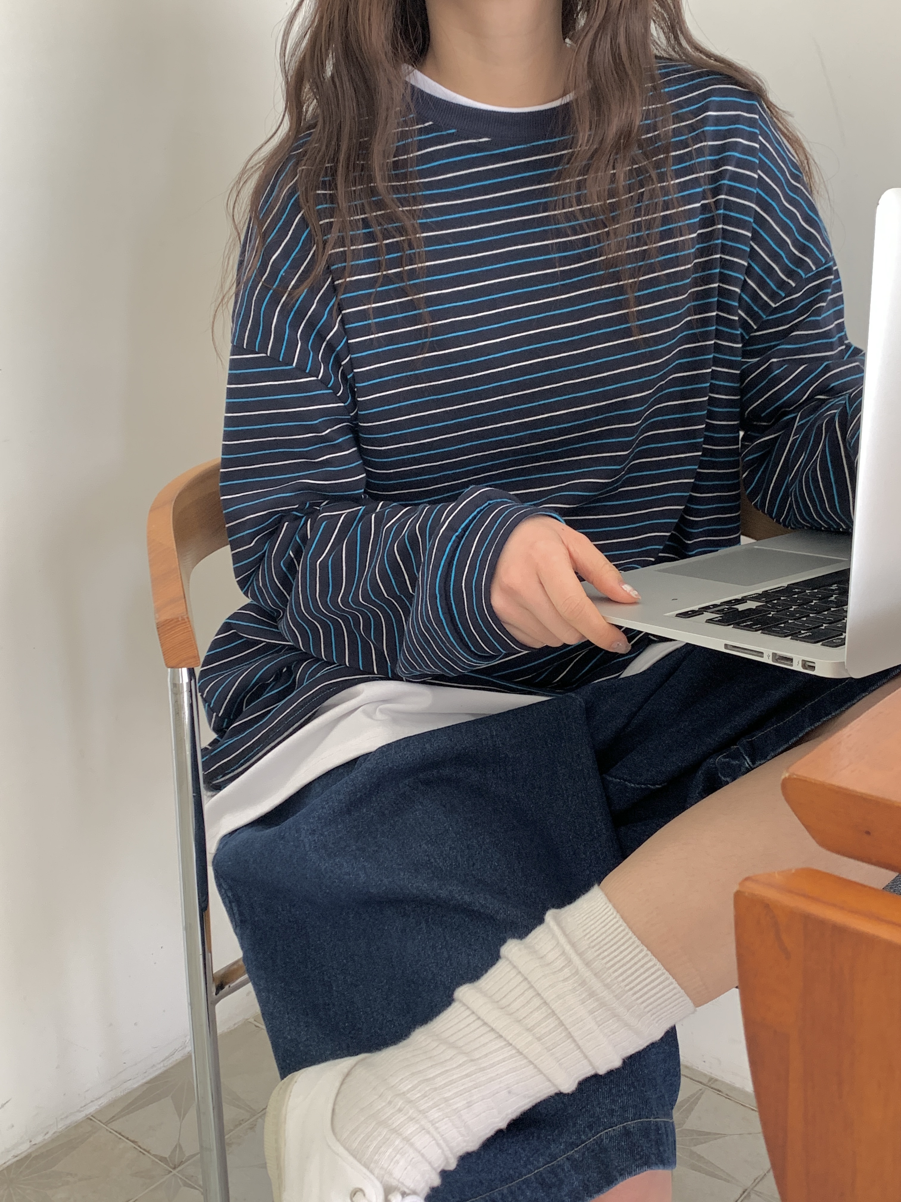 ツートーンボーダールーズTシャツ | 詳細画像11