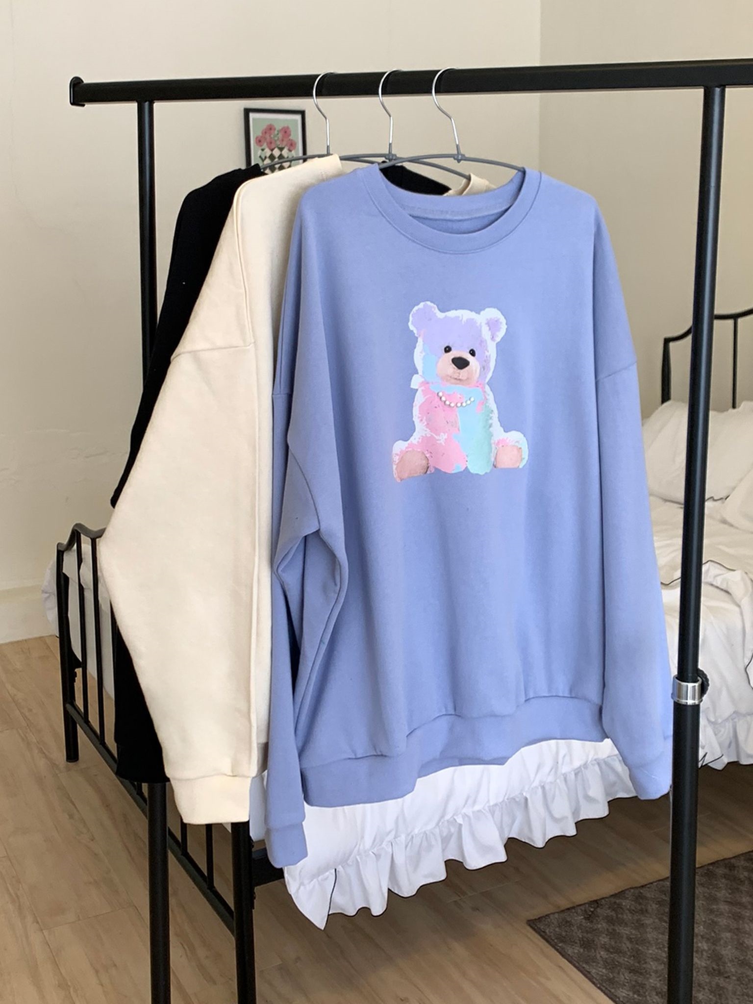 エコパールネックレスパステルベアスウェット | 詳細画像6