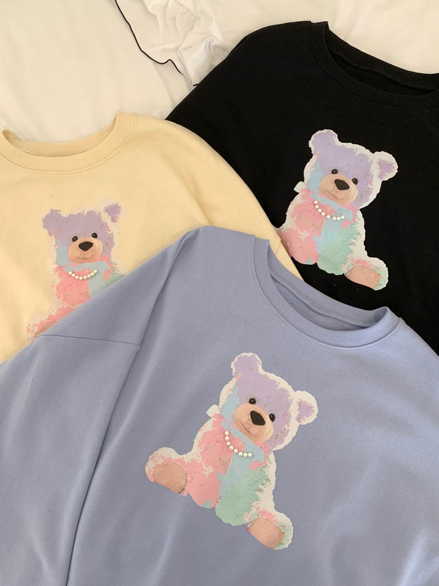 エコパールネックレスパステルベアスウェット | 詳細画像10