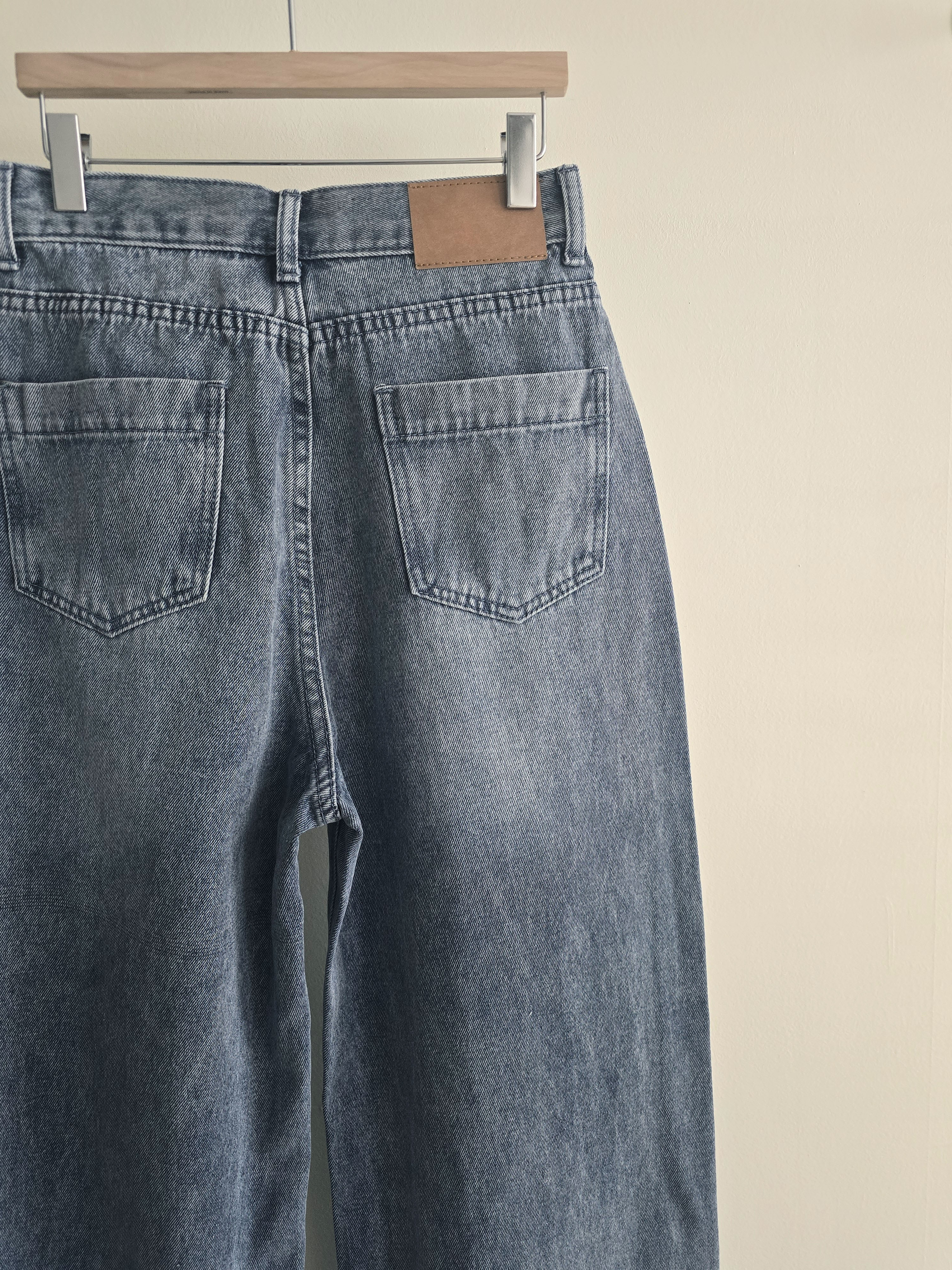 ライトブルーウォッシングワイドデニムパンツ | 詳細画像14