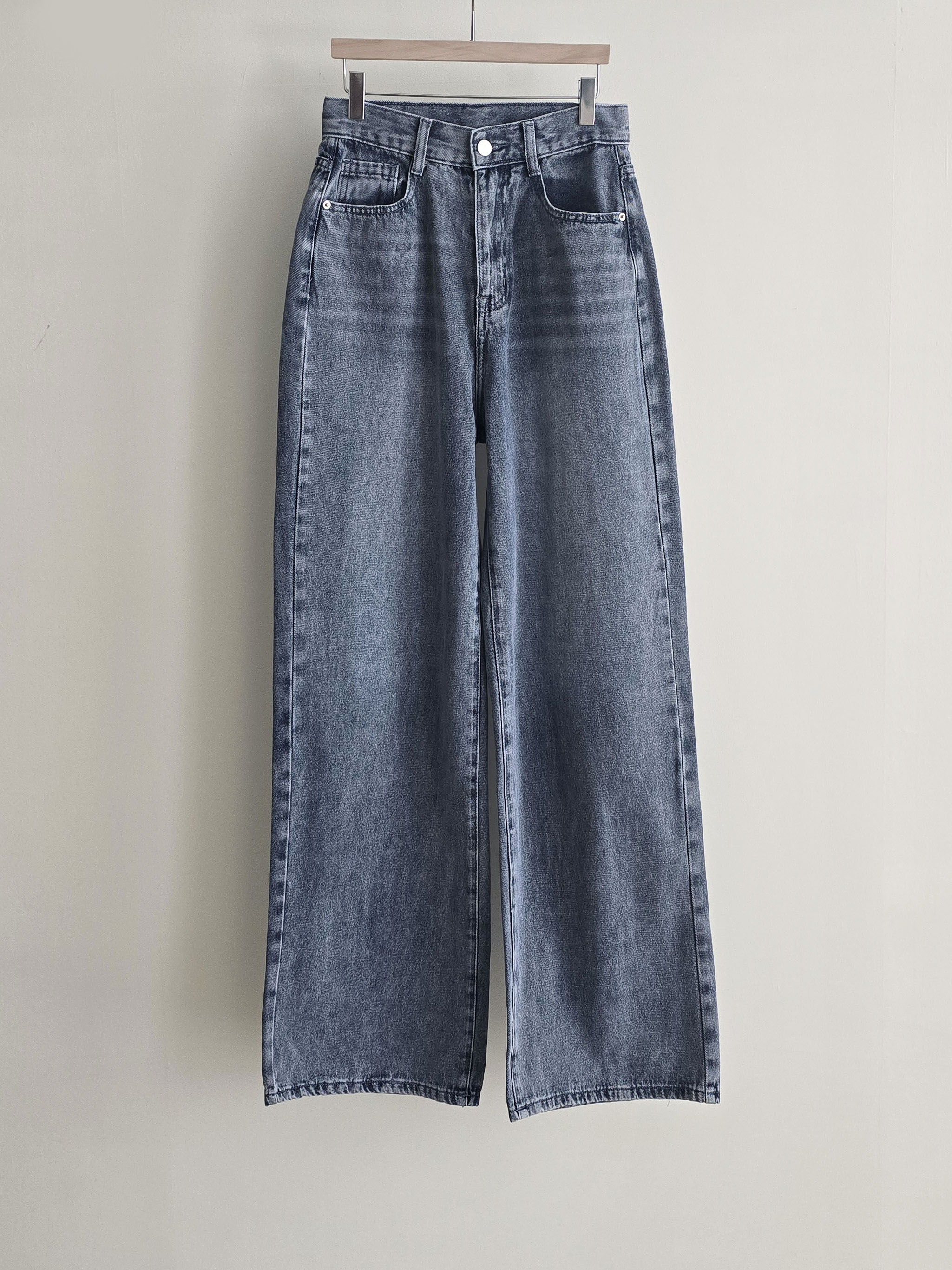ライトブルーウォッシングワイドデニムパンツ | 詳細画像15